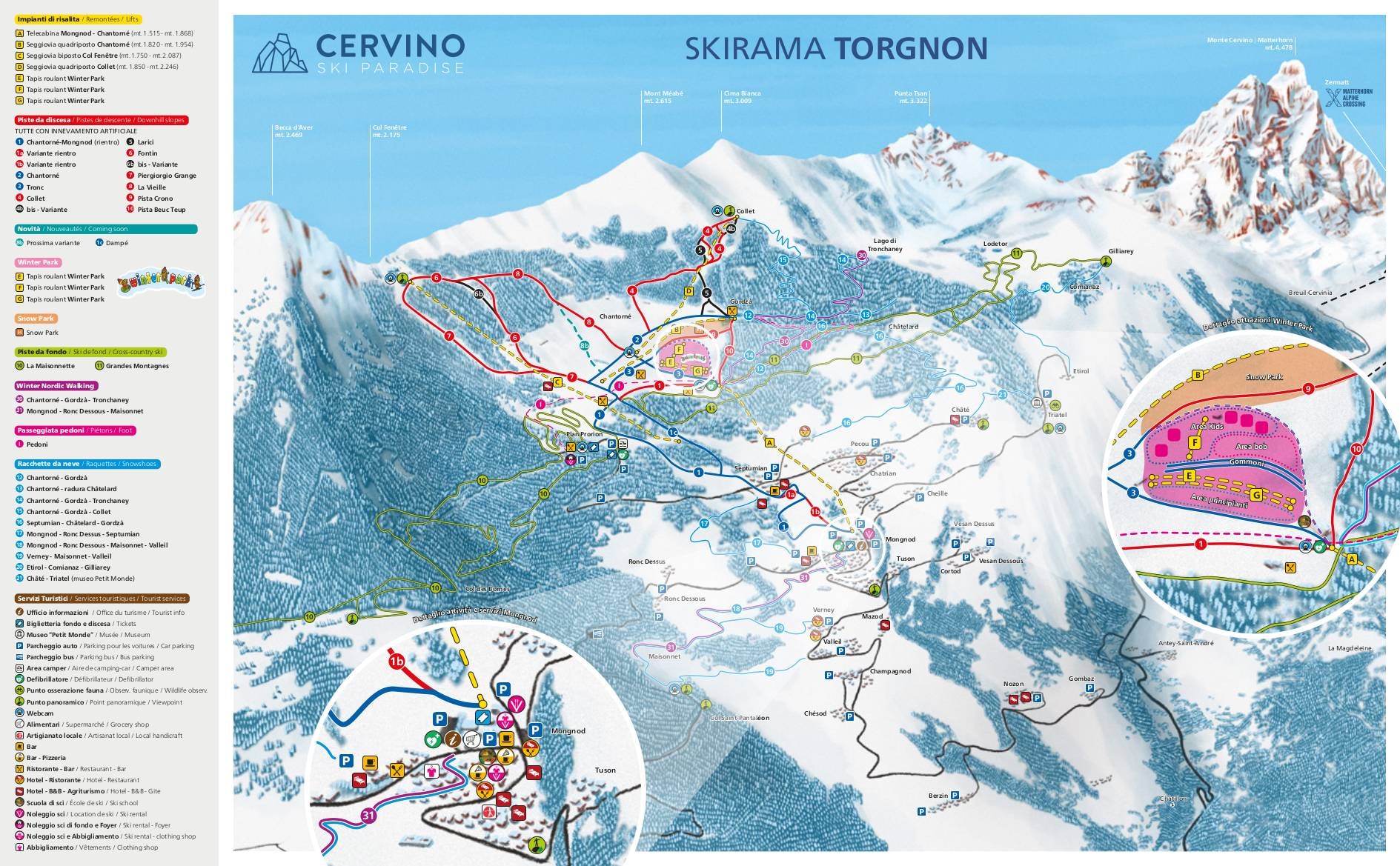 Torgnon trail map