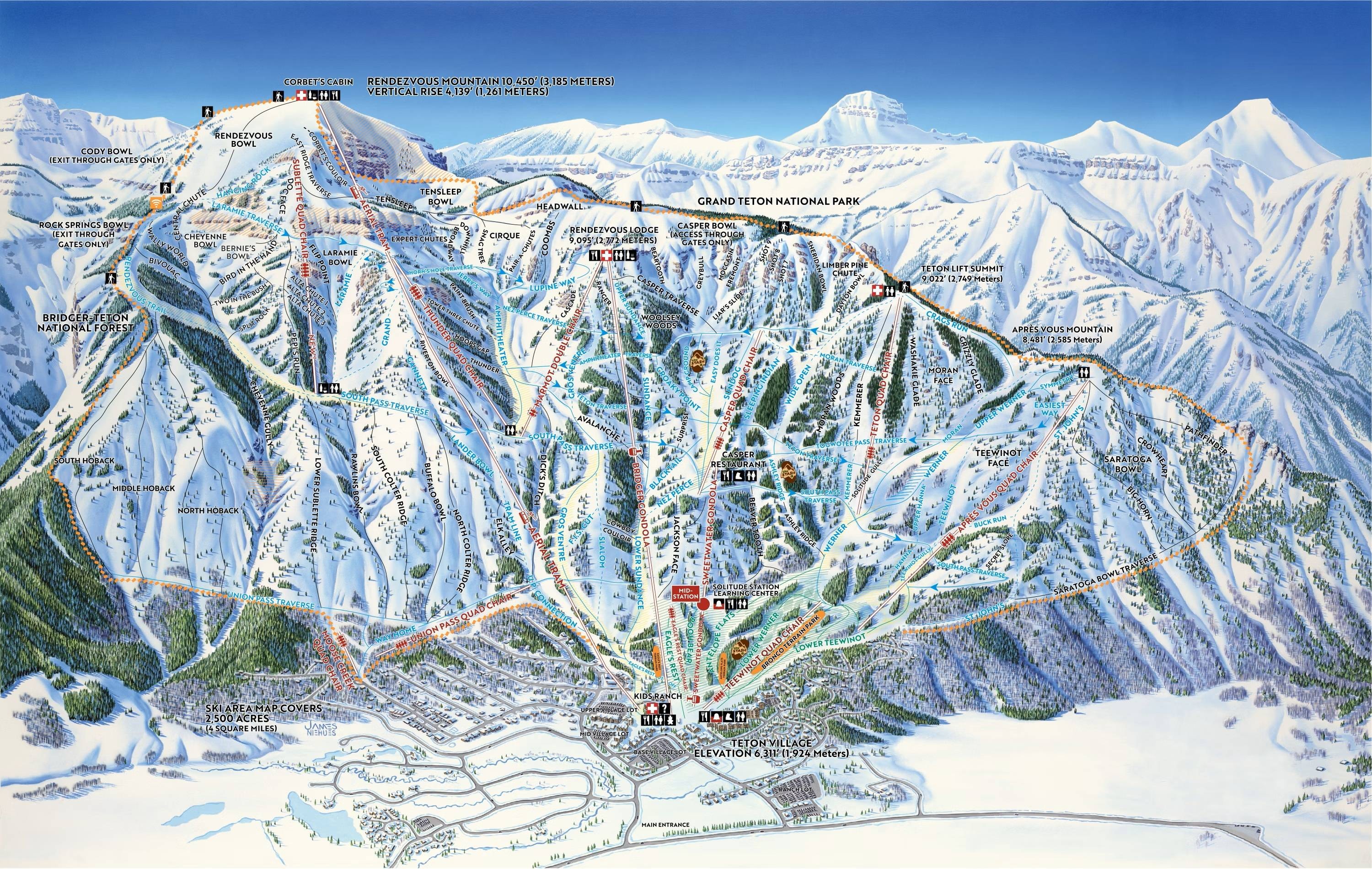 Jackson Hole trail map
