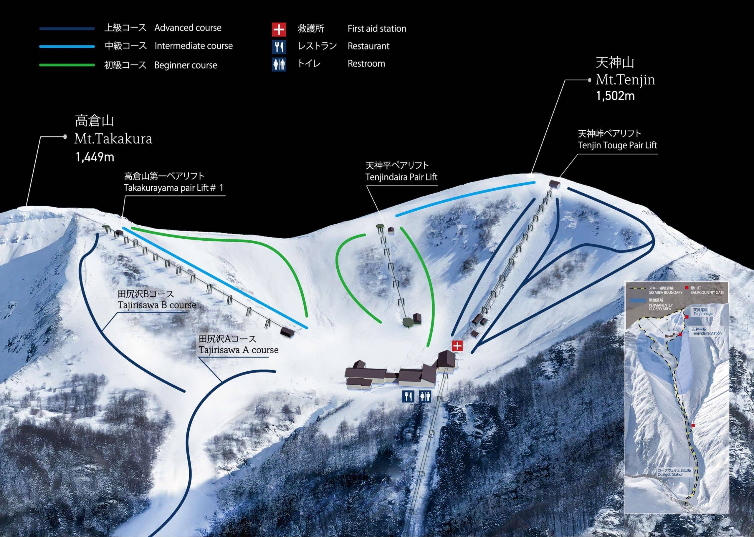 Mount Tanigawa – Tanigawadake Tenjindaira trail map