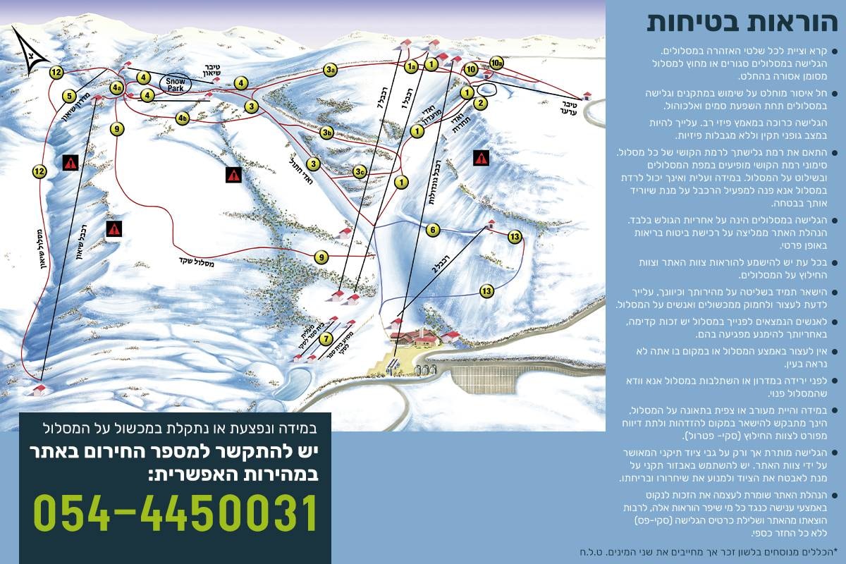Mount Hermon – Neve Ativ trail map