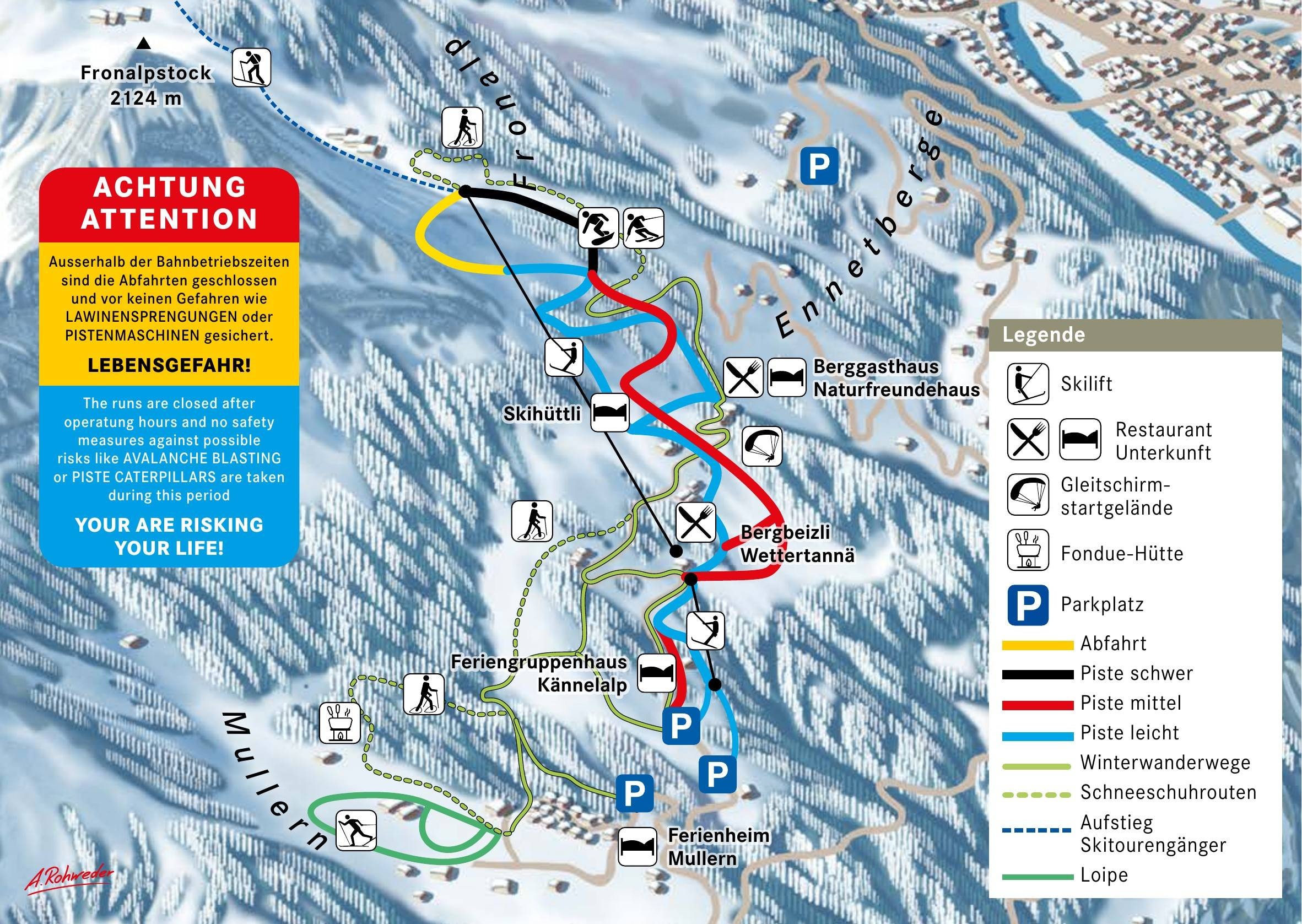 Schilt – Mollis trail map