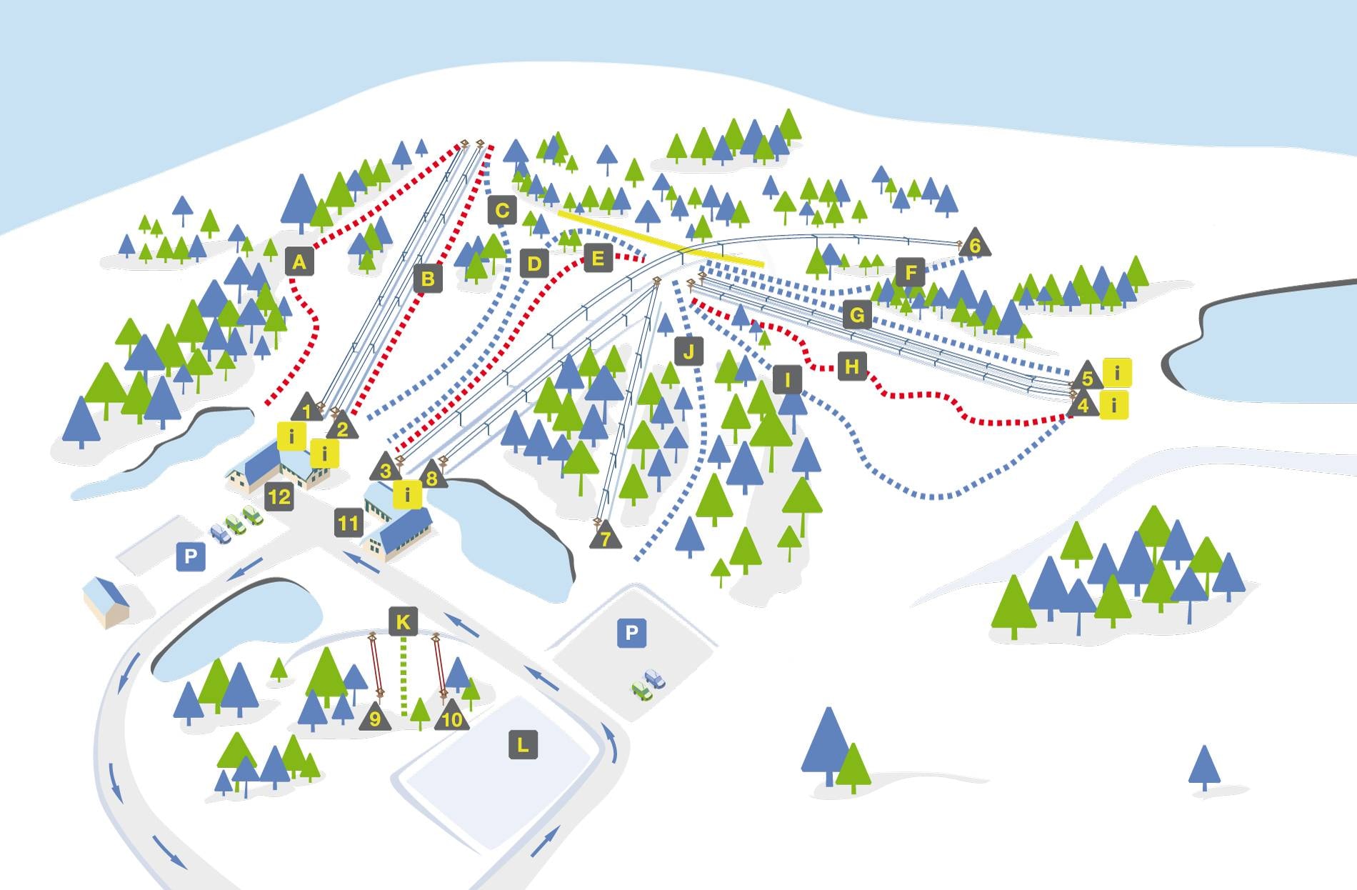 Milzkalns trail map