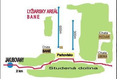 Bane – Jakubovany trail map