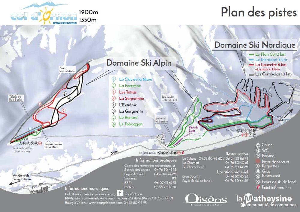 Col d'Ornon trail map