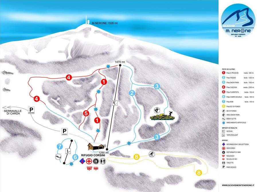 Piobbico trail map