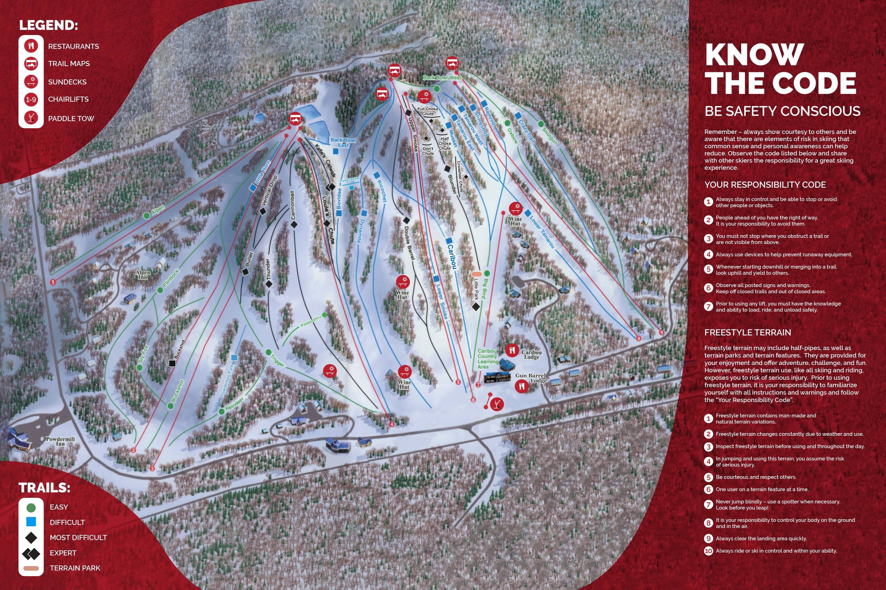 Big Powderhorn Mountain trail map