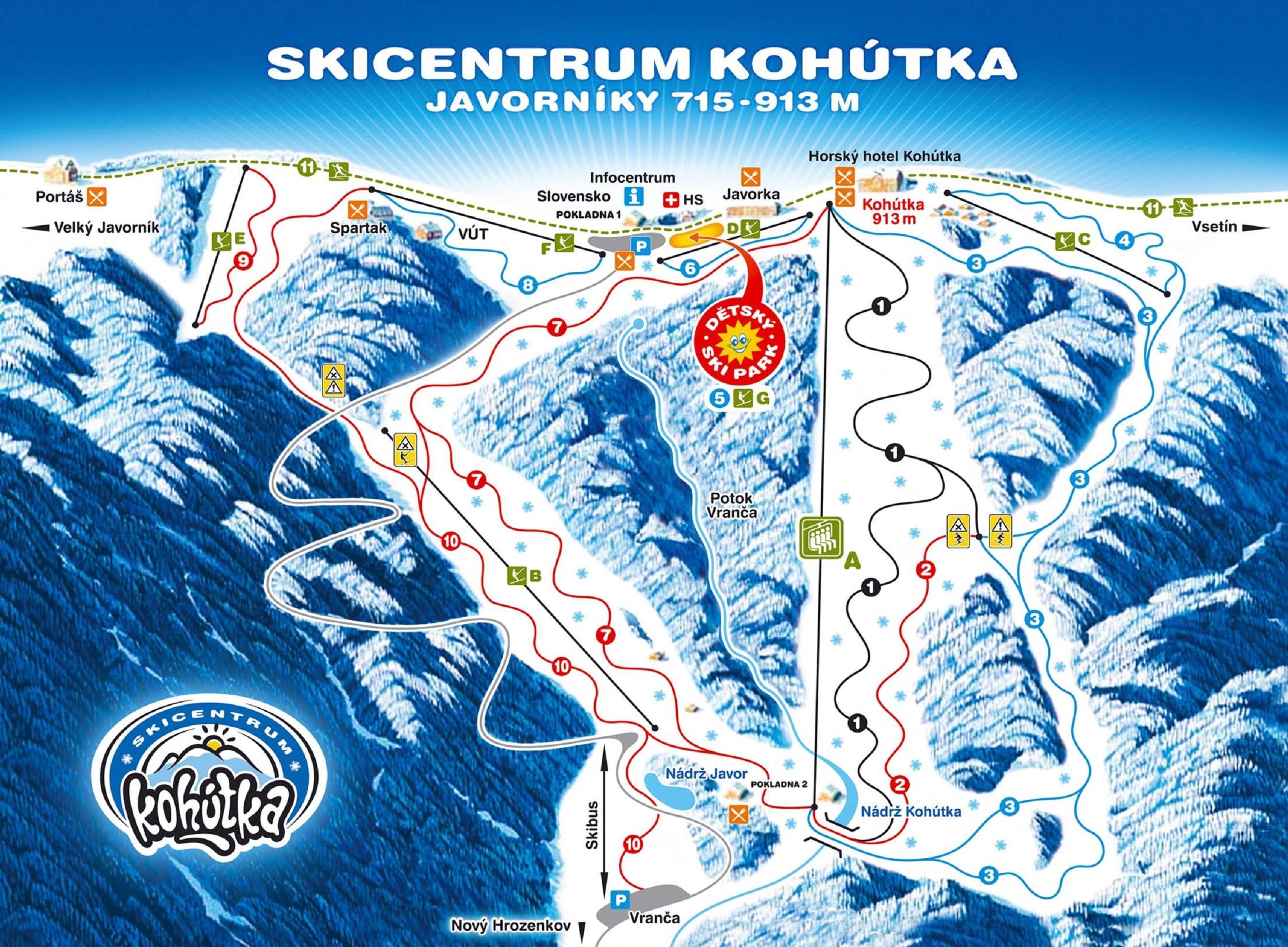 Kohútka trail map