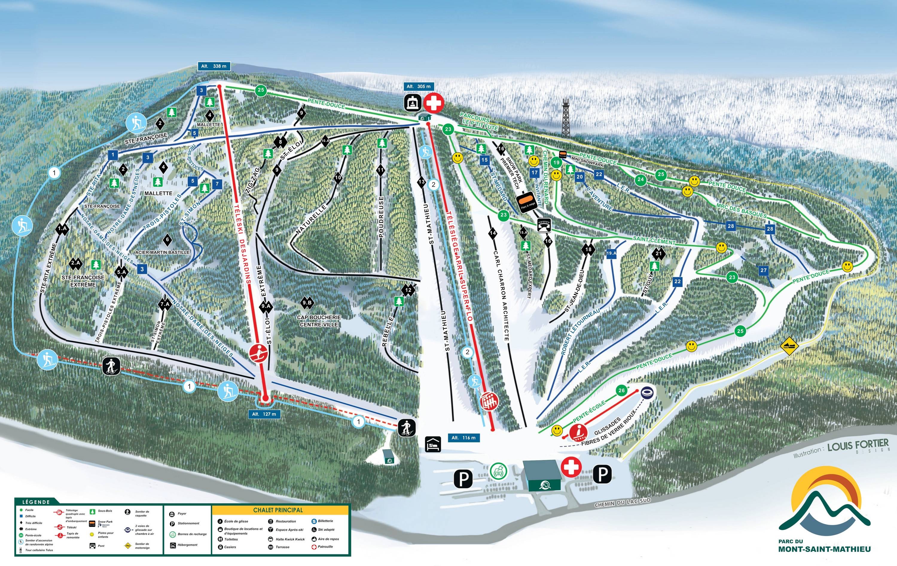 Mont-Saint-Mathieu trail map