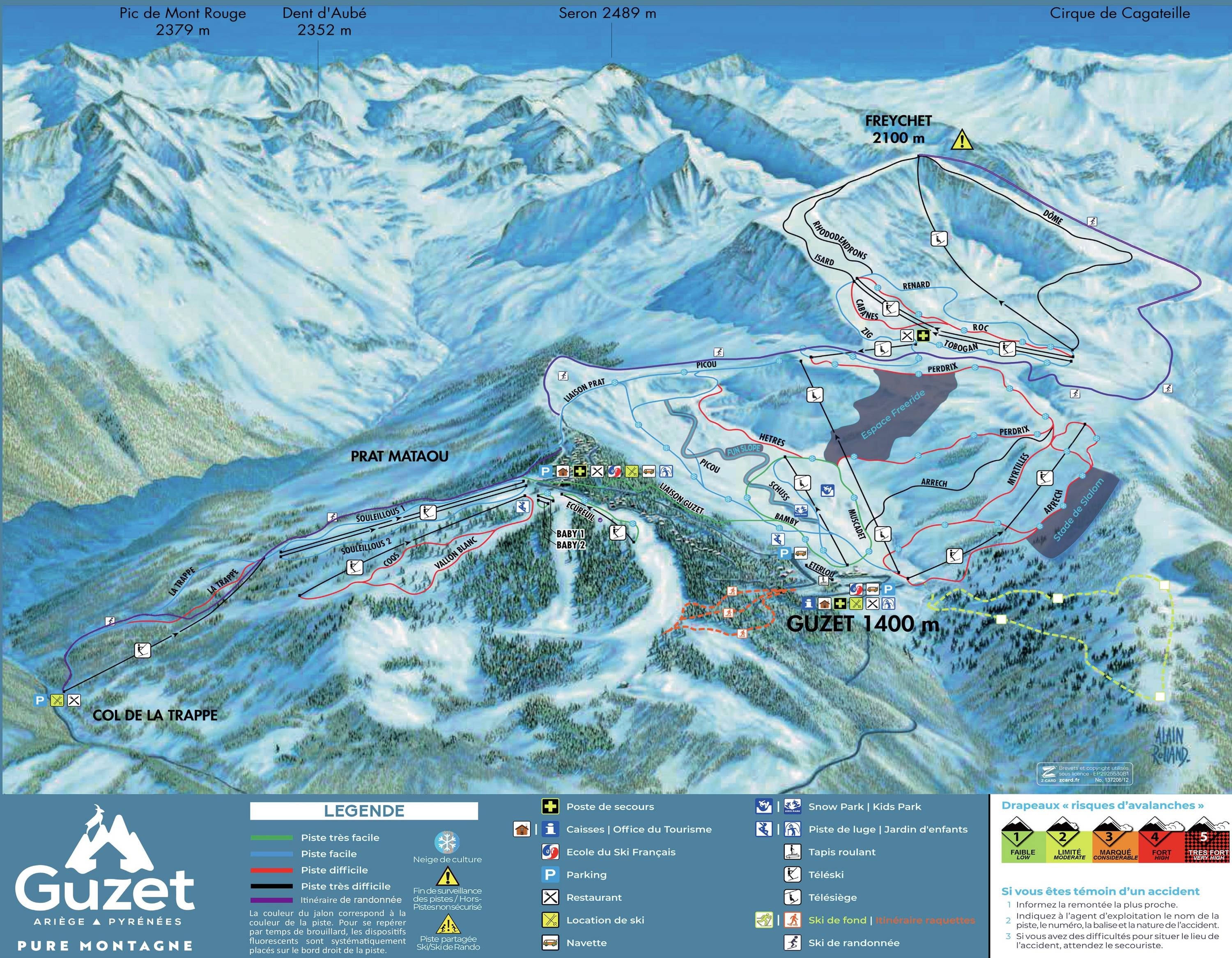 Guzet trail map