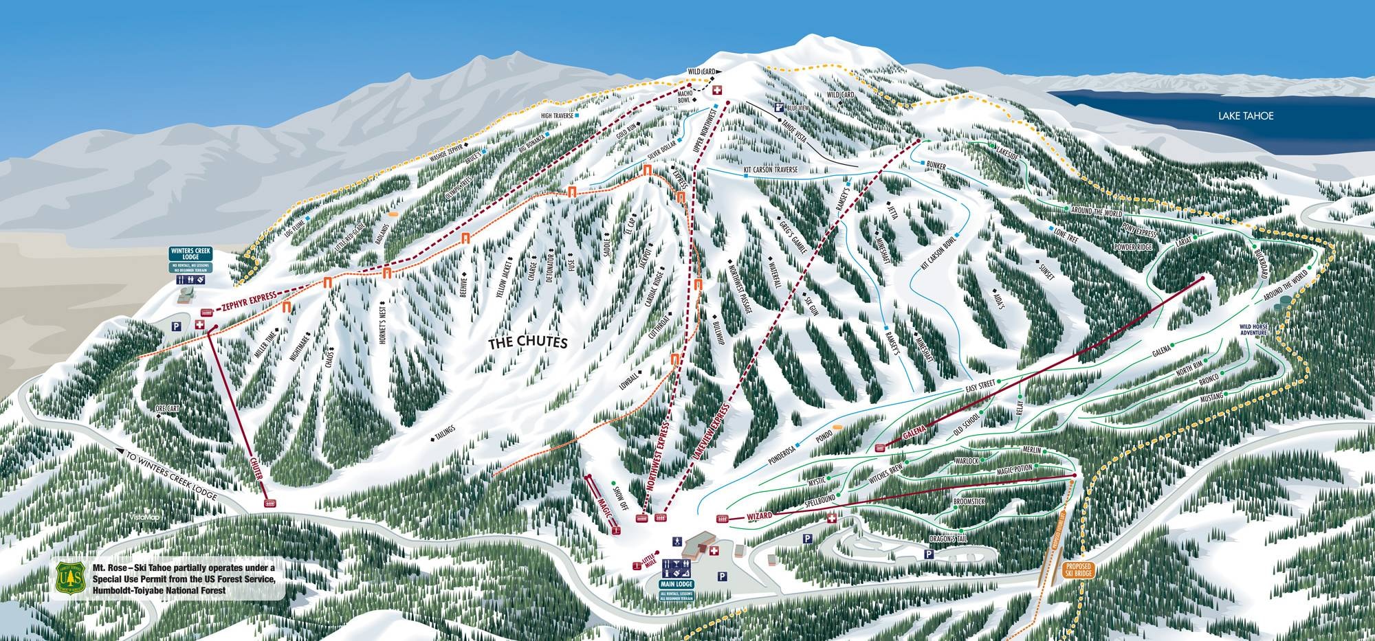 Mt. Rose trail map