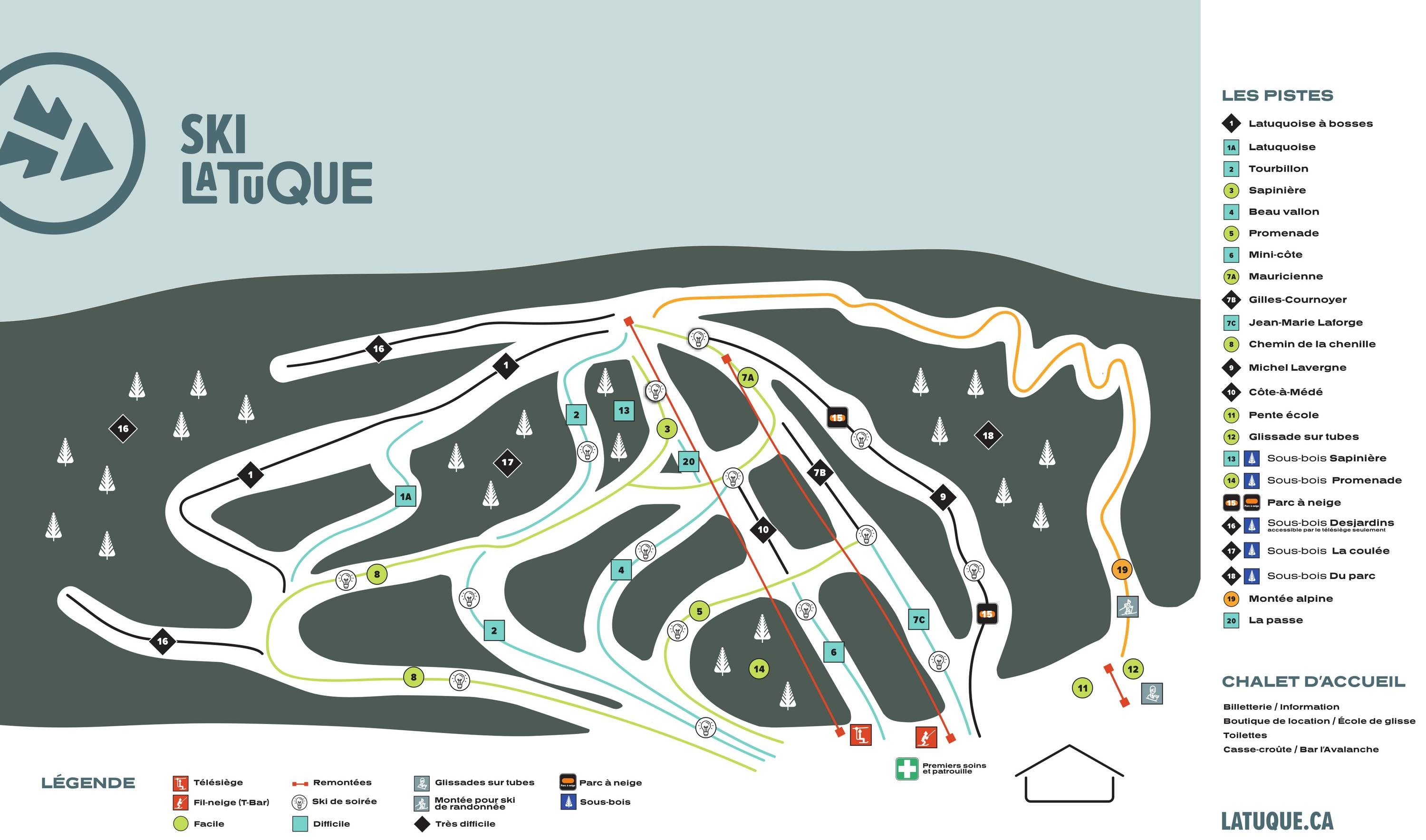 La Tuque trail map