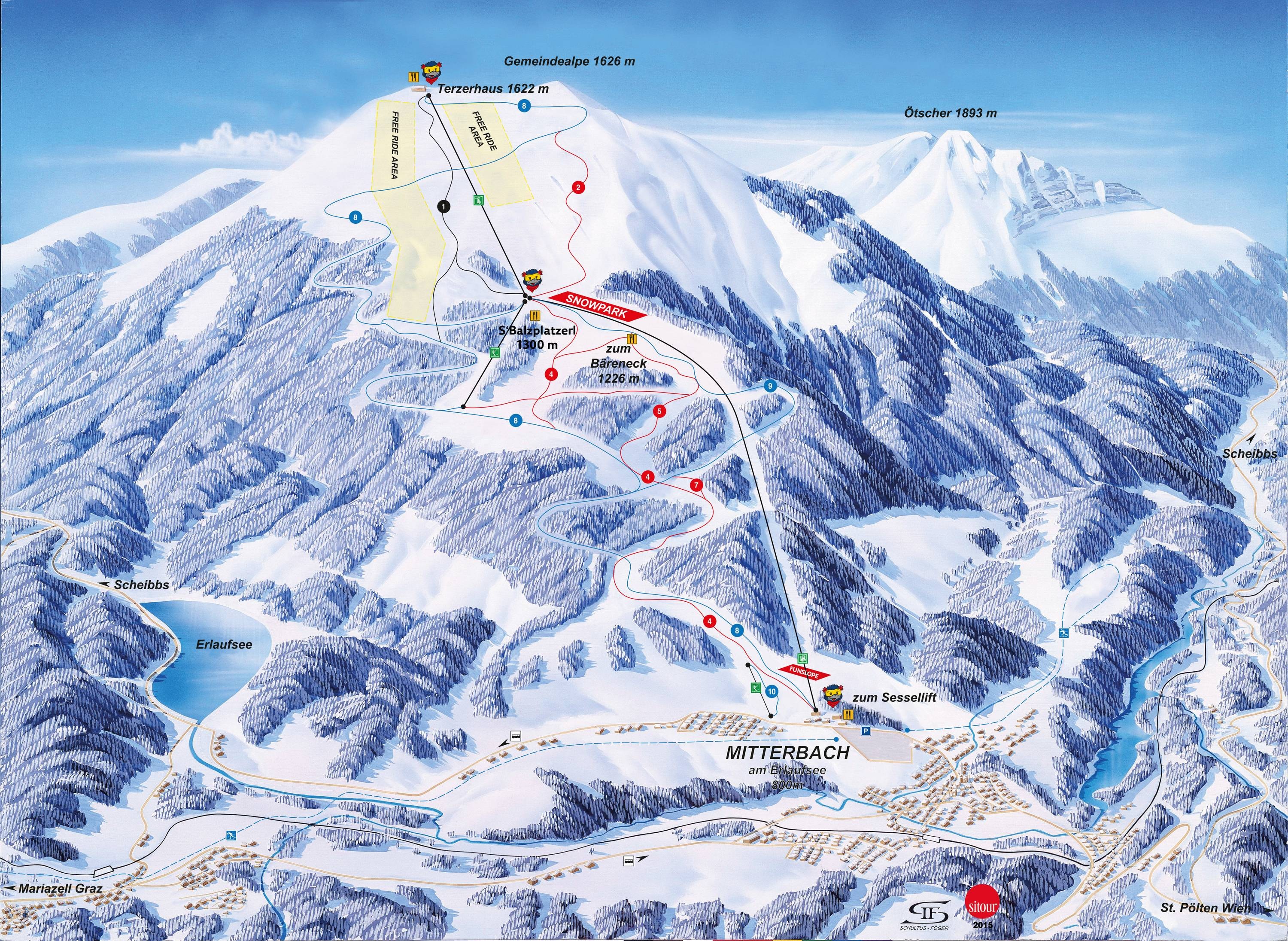 Gemeindealpe – Mitterbach am Erlaufsee trail map
