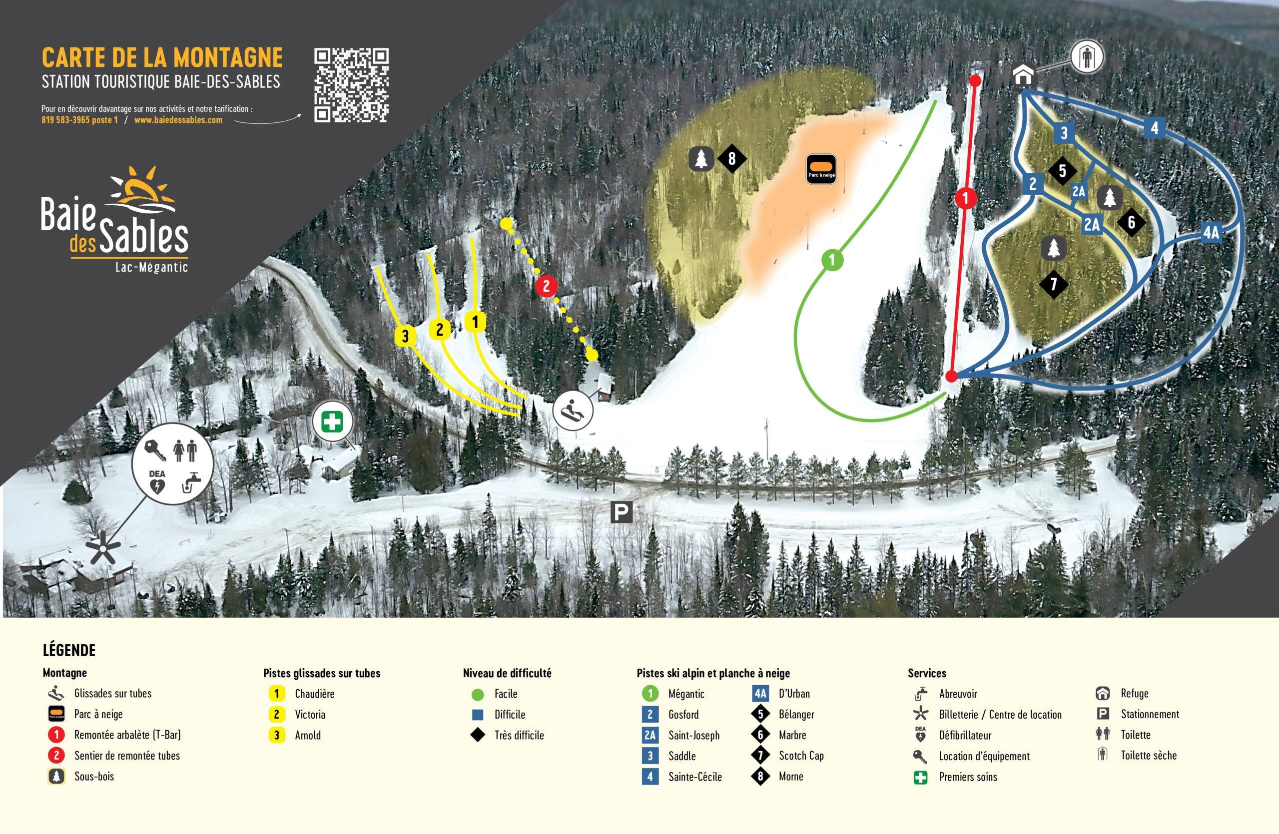 Baie des Sables trail map