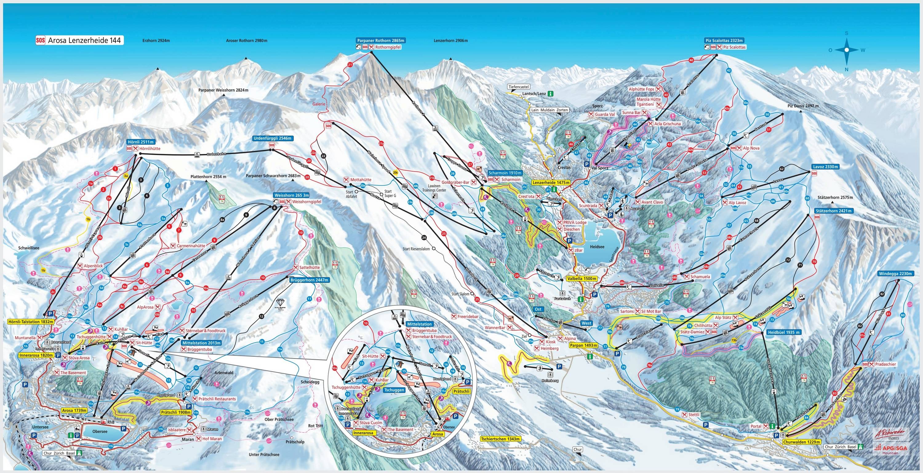 Arosa Lenzerheide trail map