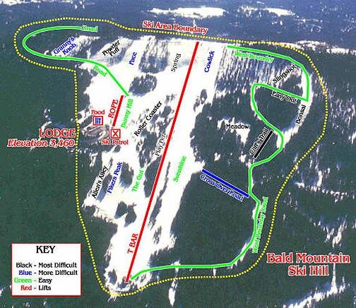 Bald Mountain trail map