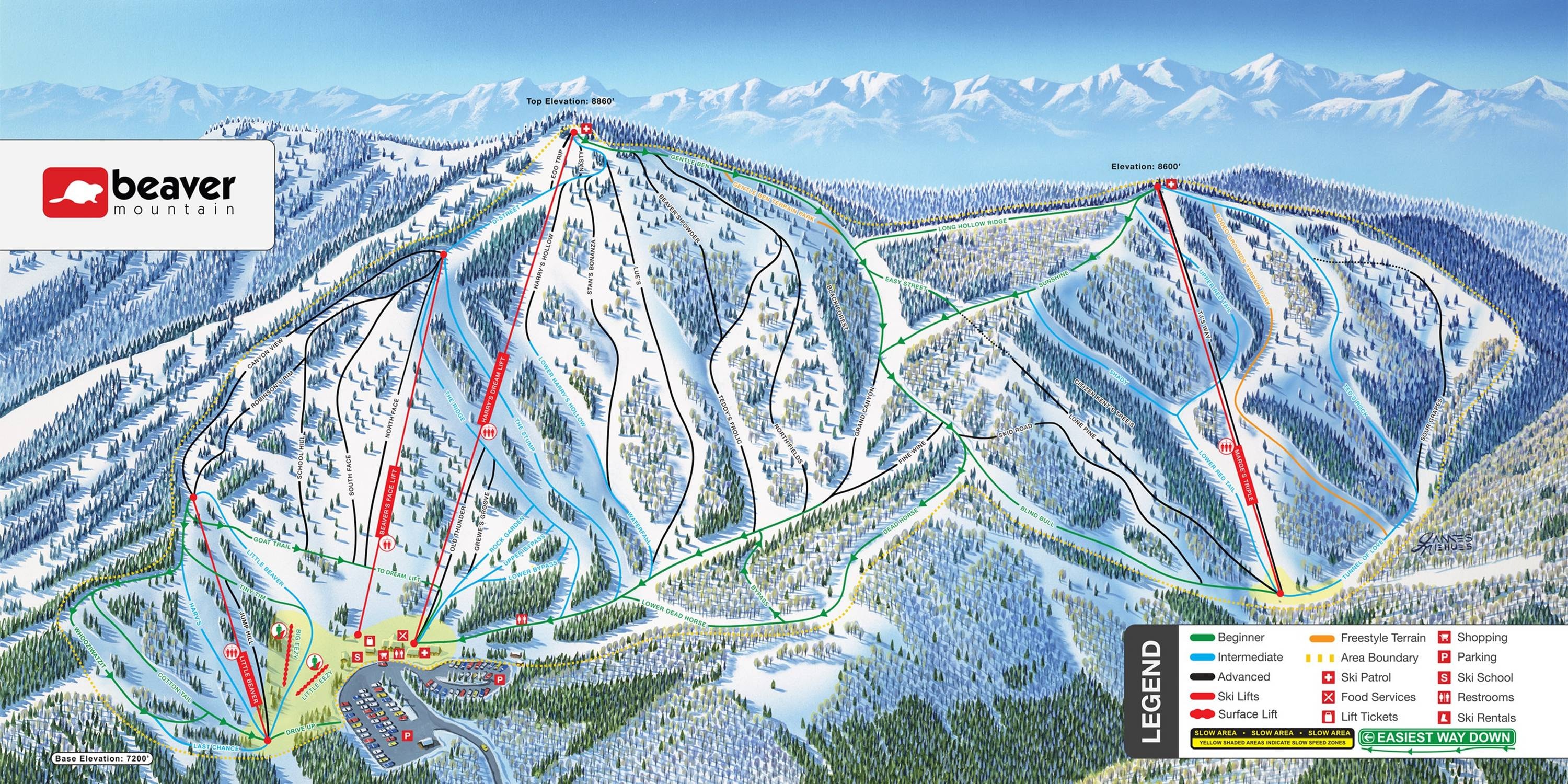 Beaver Mountain trail map