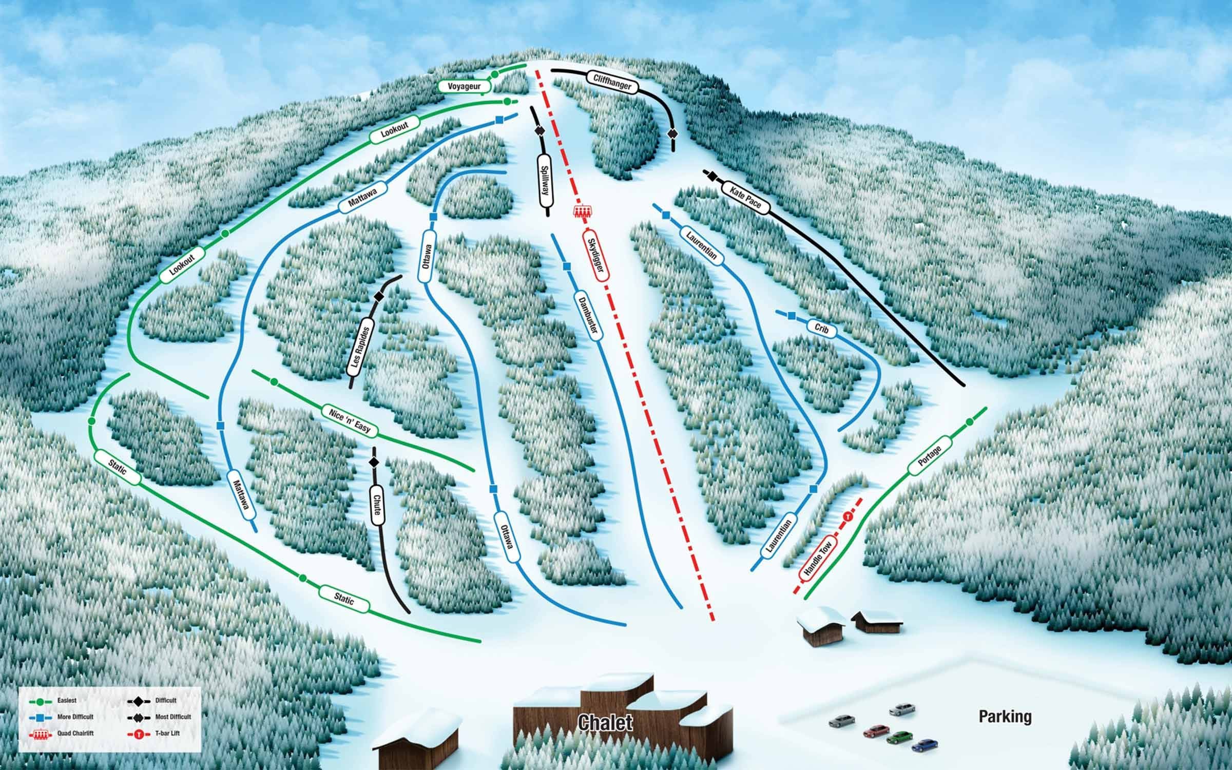 Antoine Mountain trail map