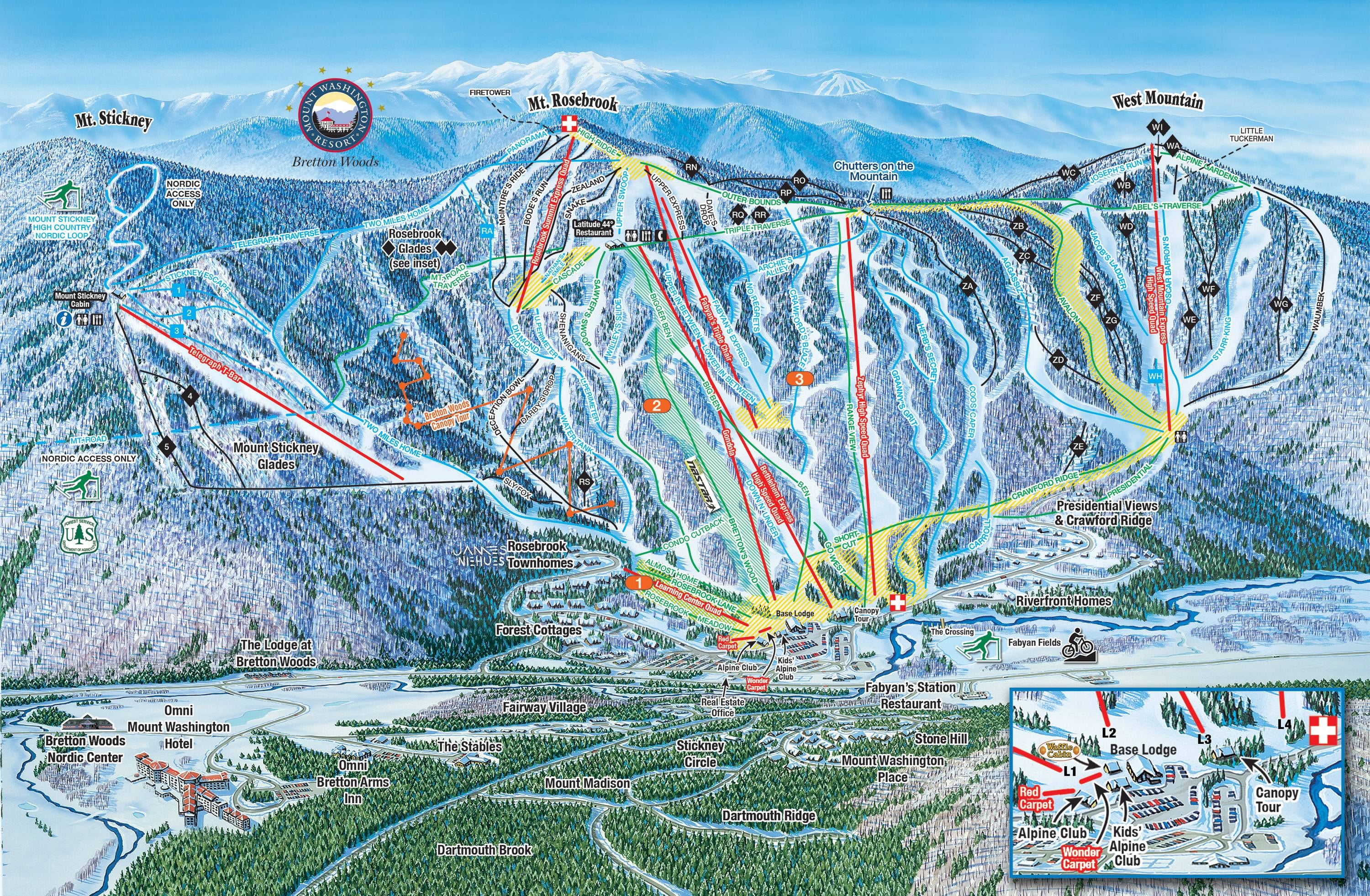 Bretton Woods trail map