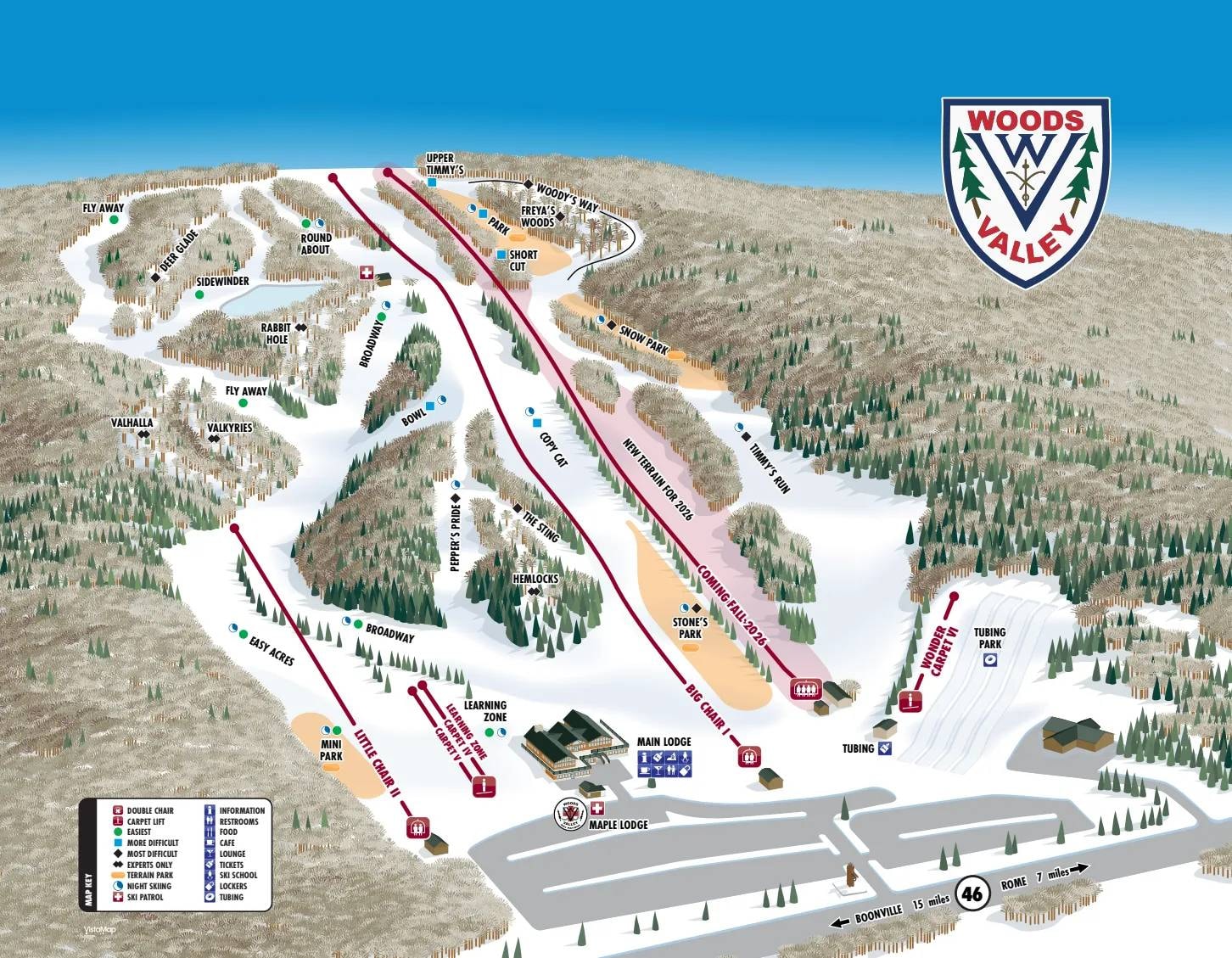 Woods Valley trail map