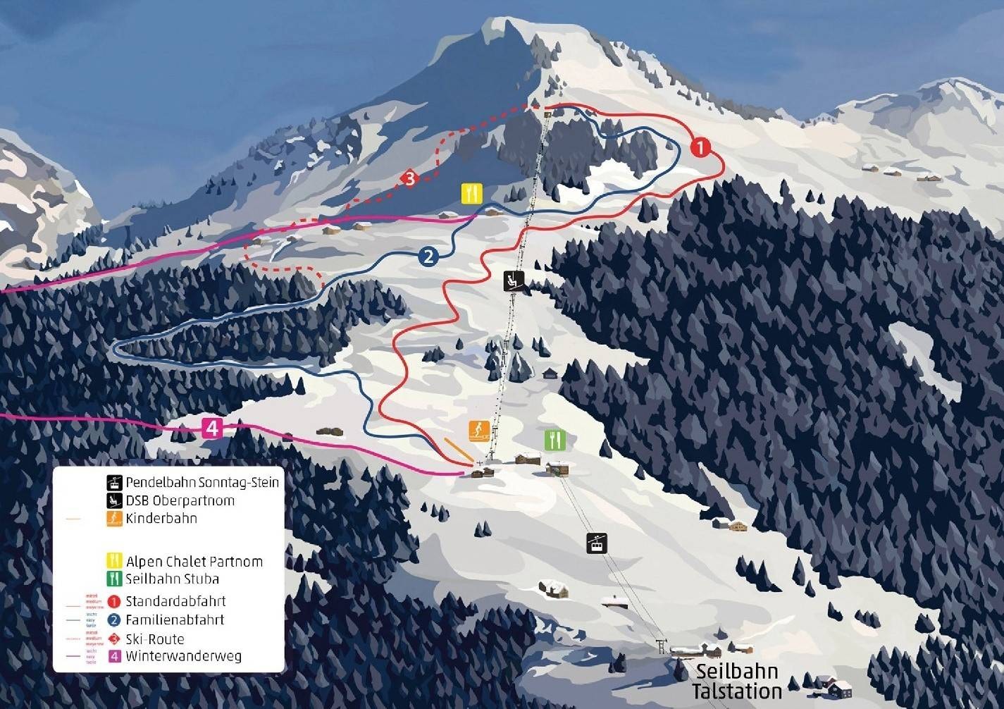 Sonntag-Stein trail map