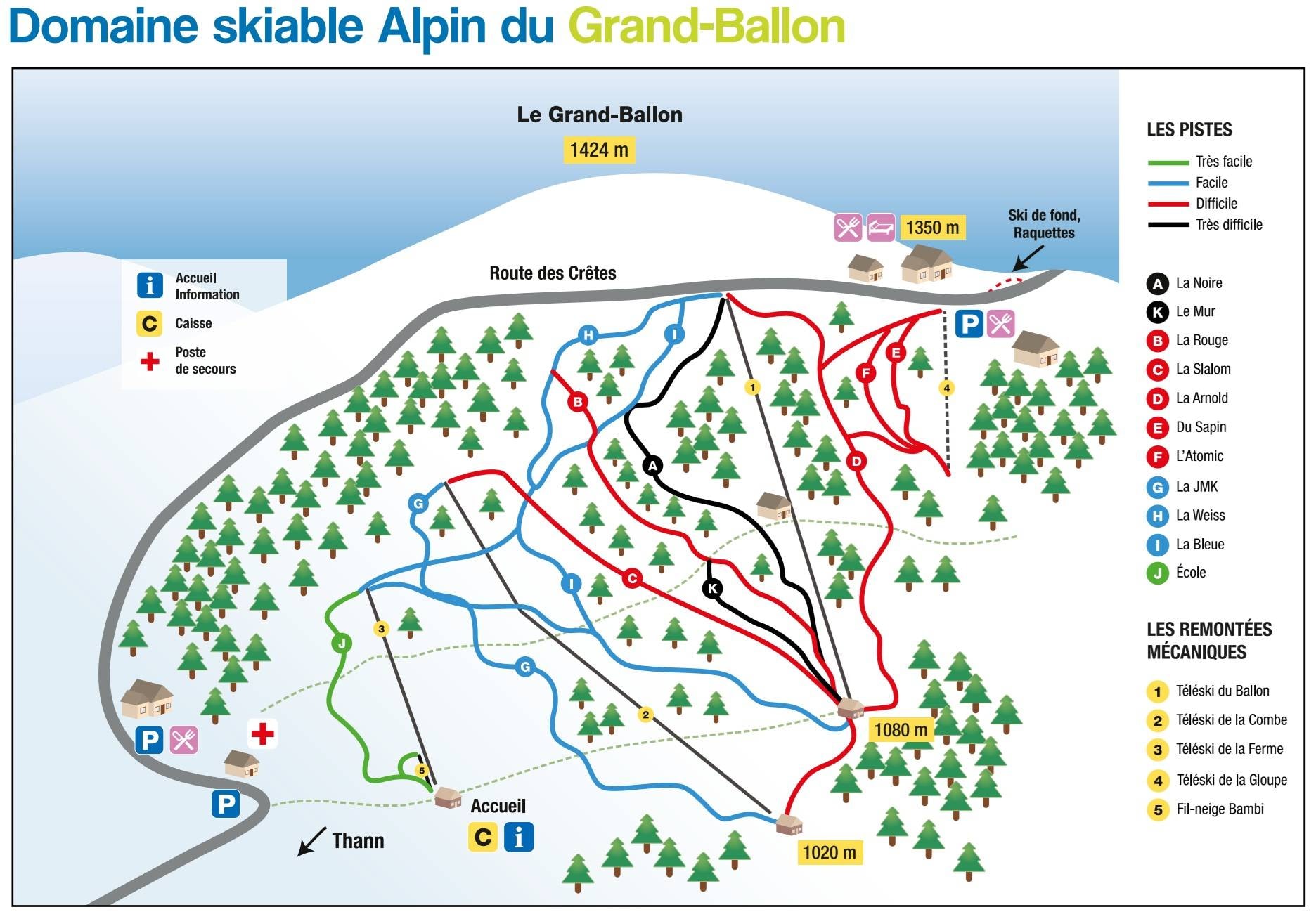 Grand-Ballon trail map