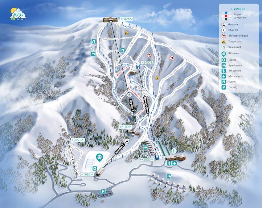 Myler Mountain Resort trail map