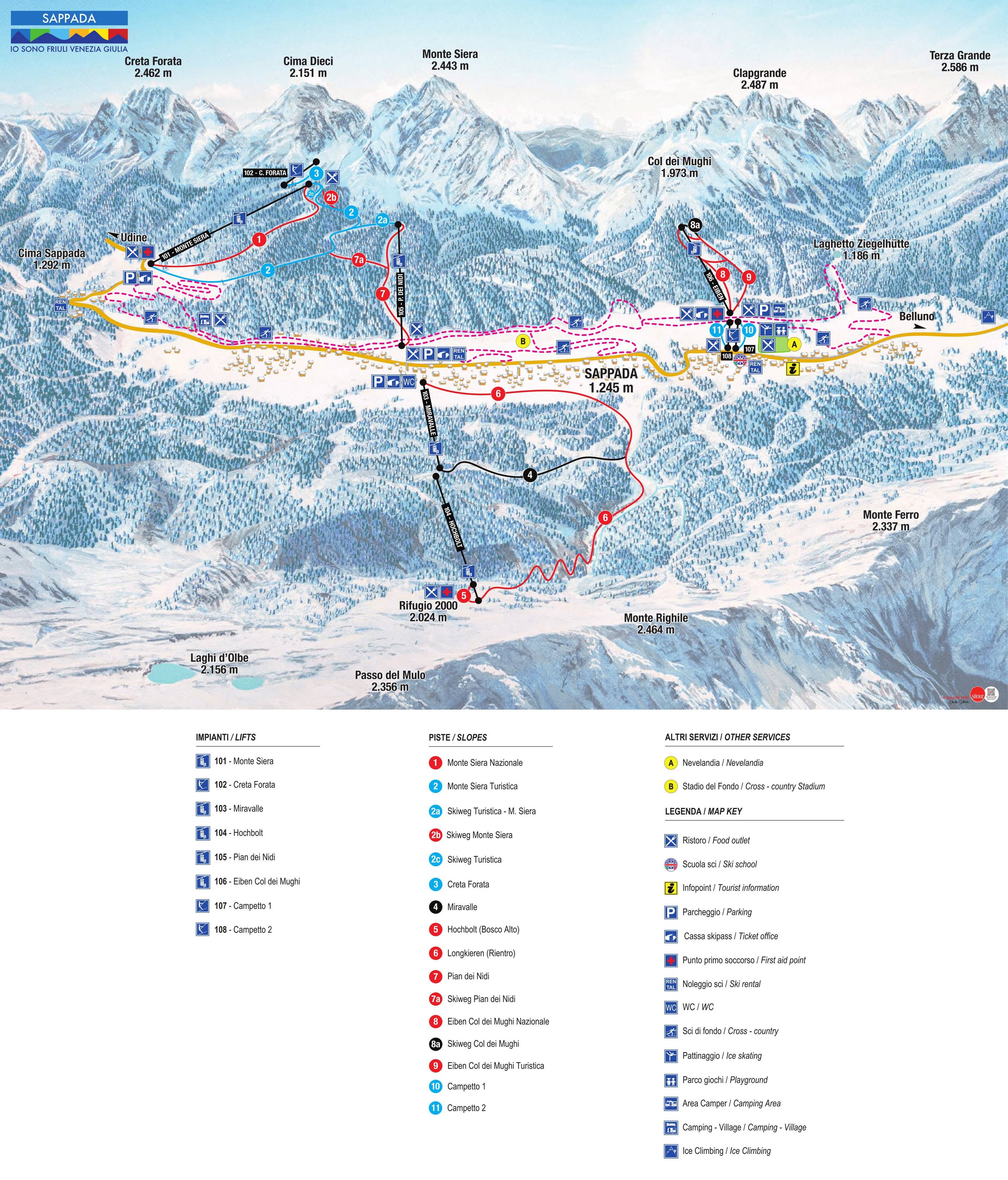 Sappada trail map