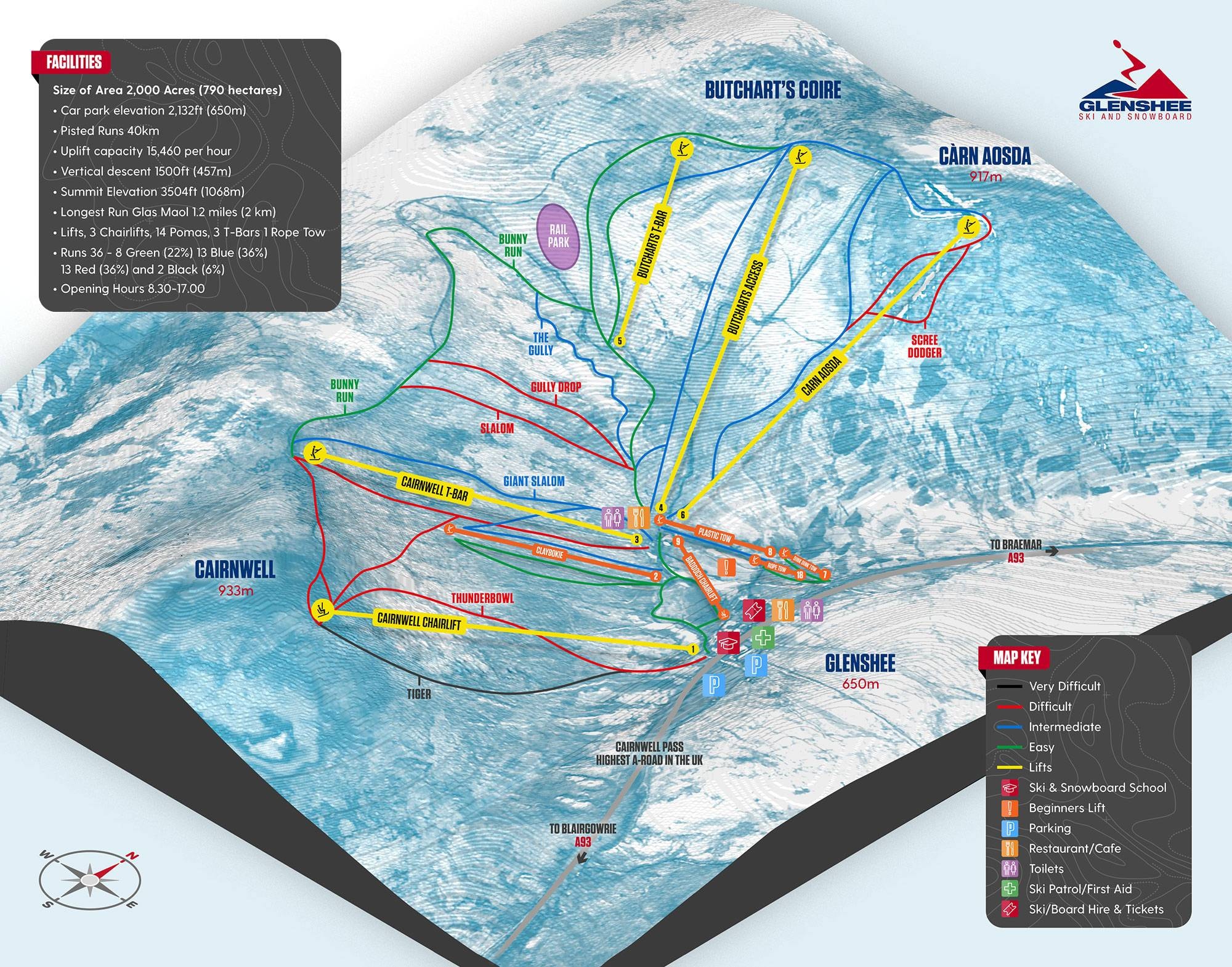 Glenshee trail map