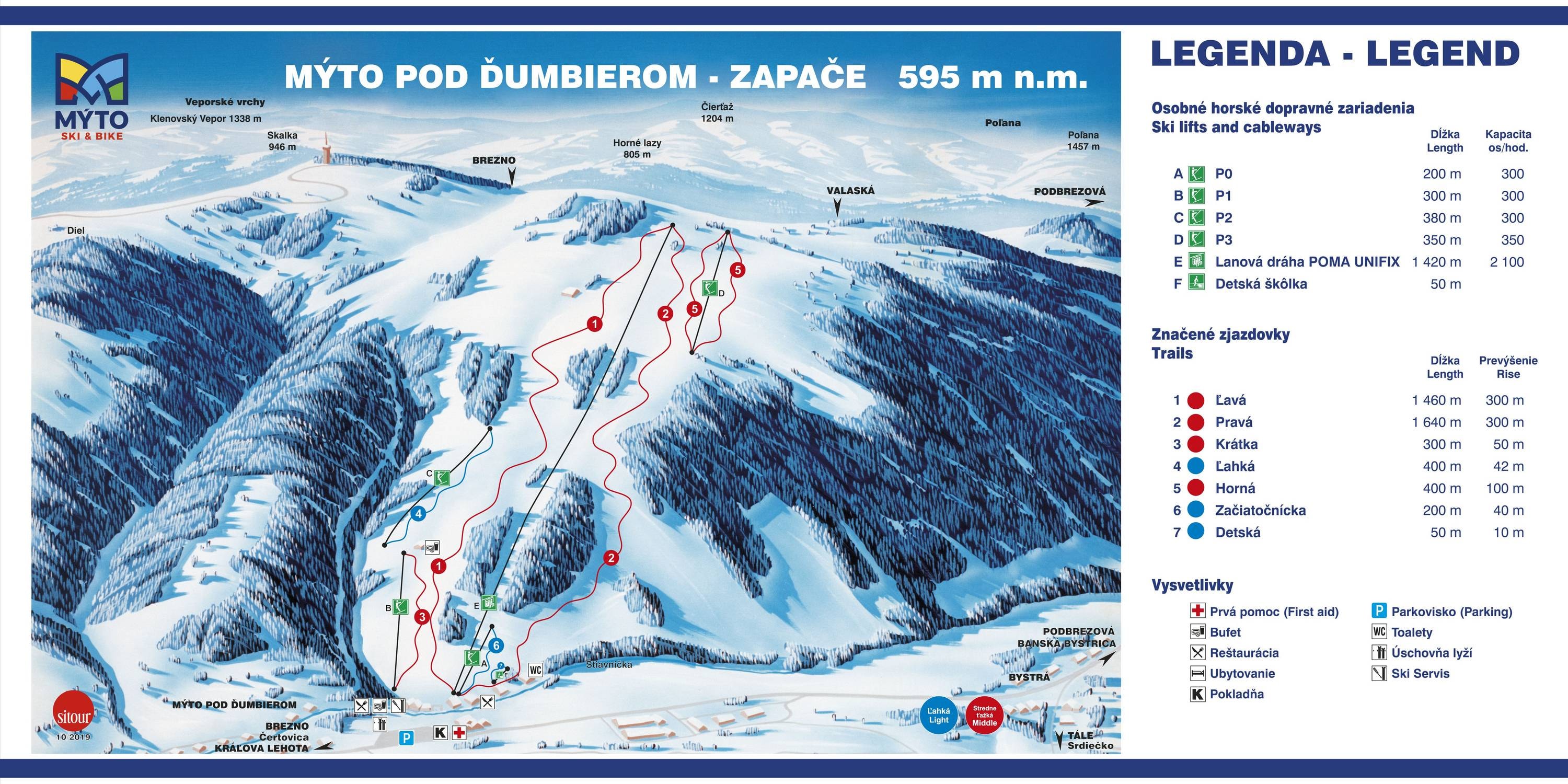 Mýto pod Ďumbierom trail map