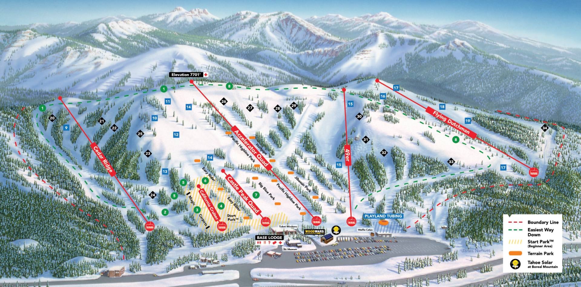 Boreal trail map