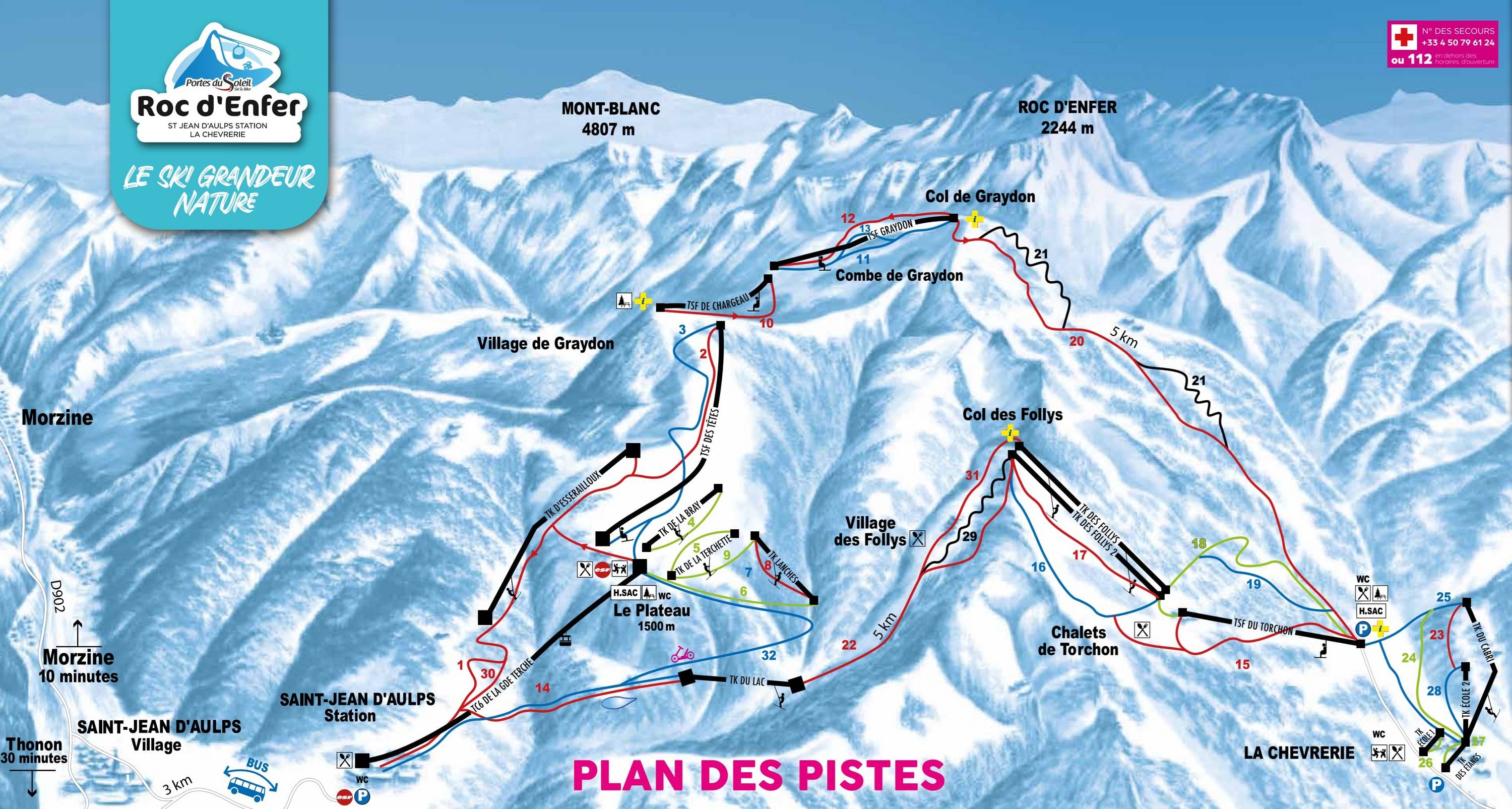 Roc d'Enfer – St. Jean d'Aulps-La Grande Terche/Bellevaux-La Chèvrerie trail map
