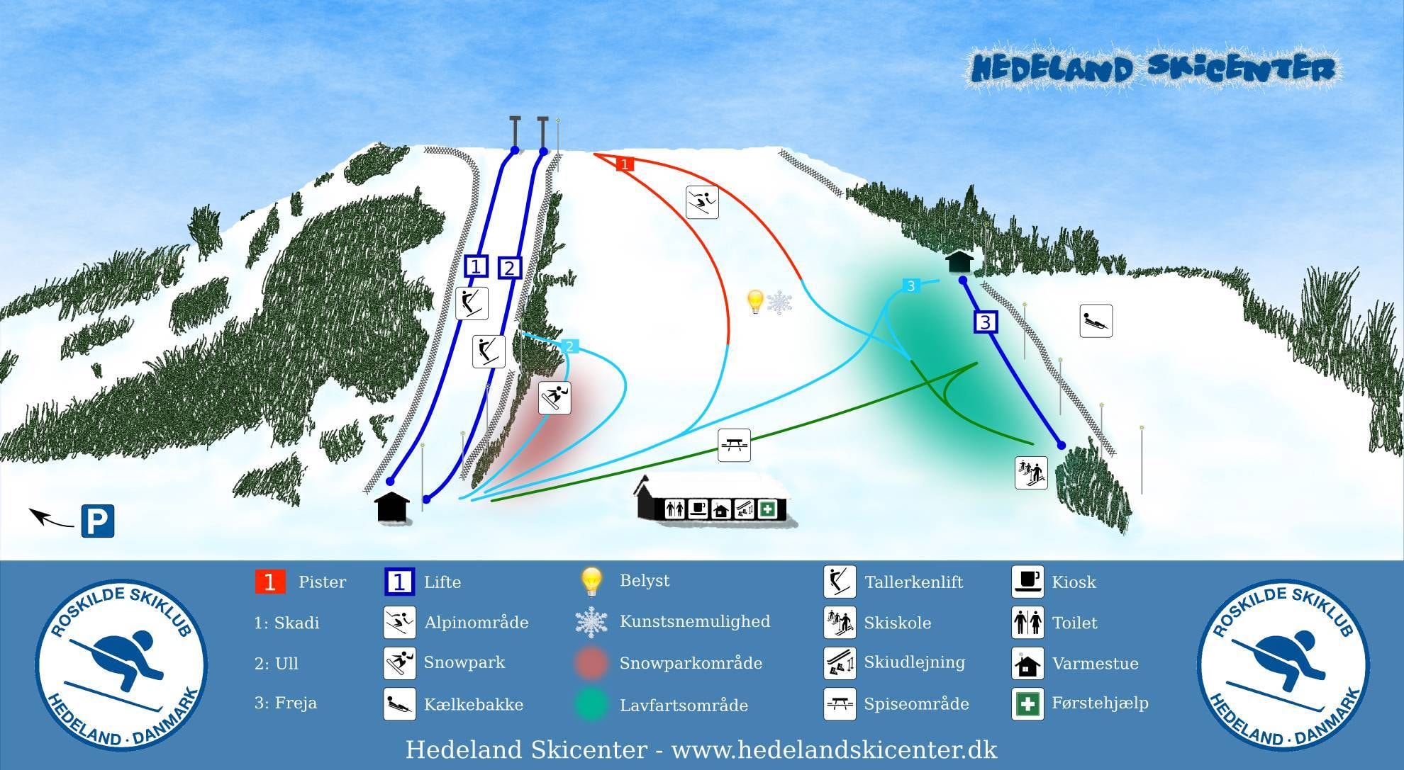 Hedelands Skicenter trail map