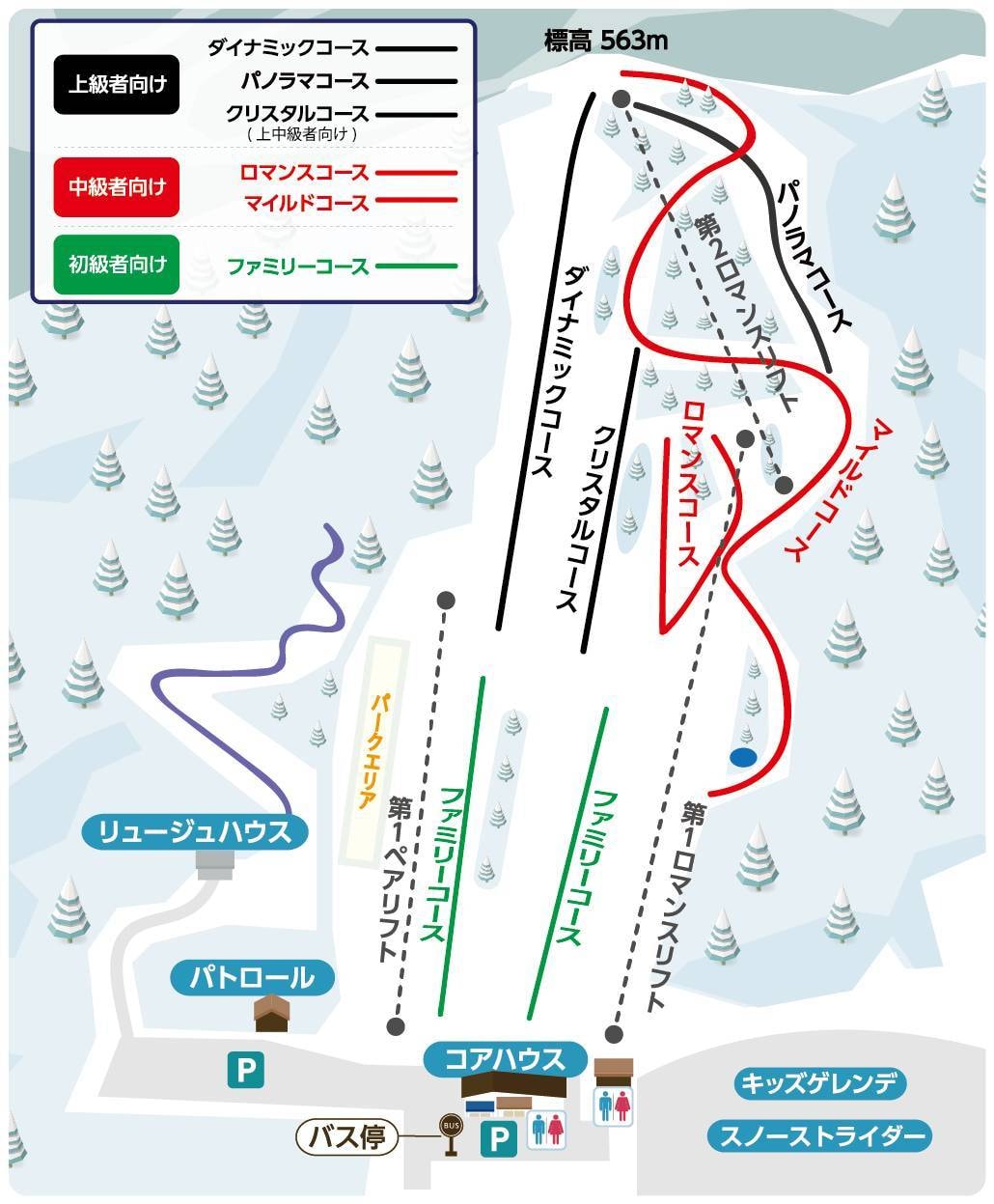 Fujino Healthland Kokusai trail map
