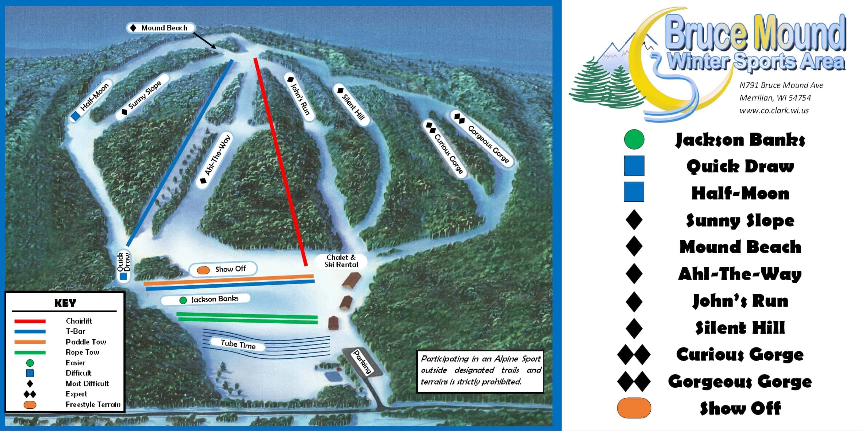 Bruce Mound trail map