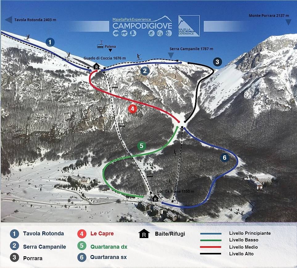 Campo di Giove – Majella occidentale trail map
