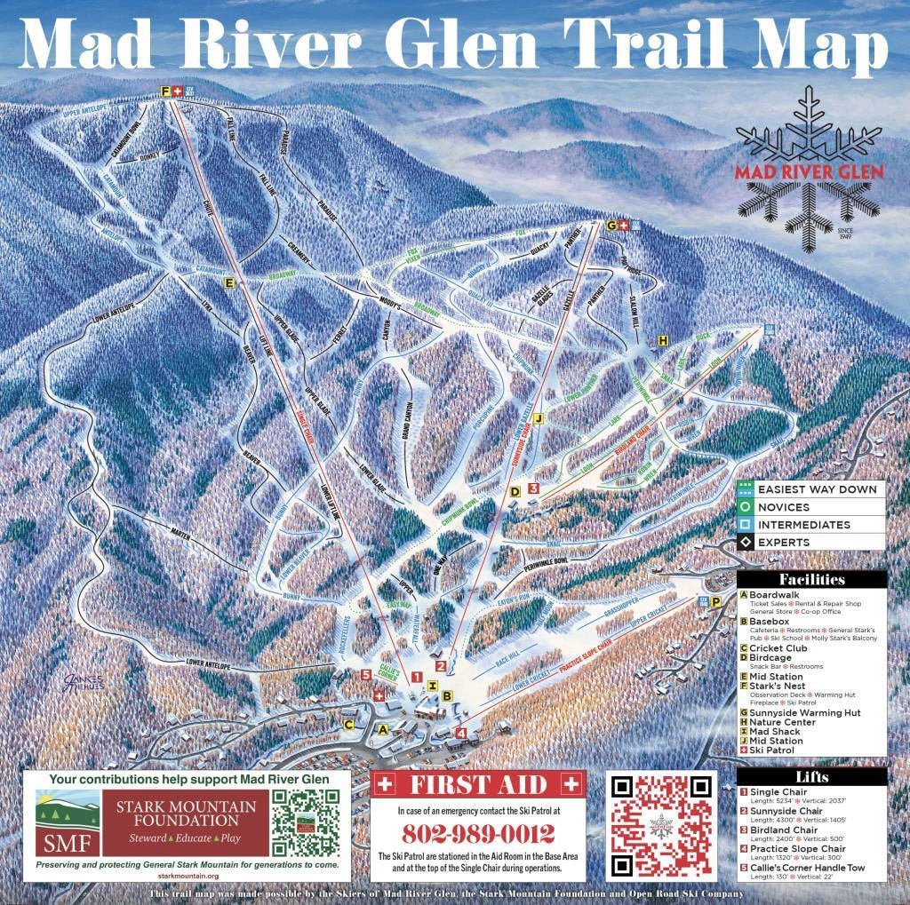 Mad River Glen trail map