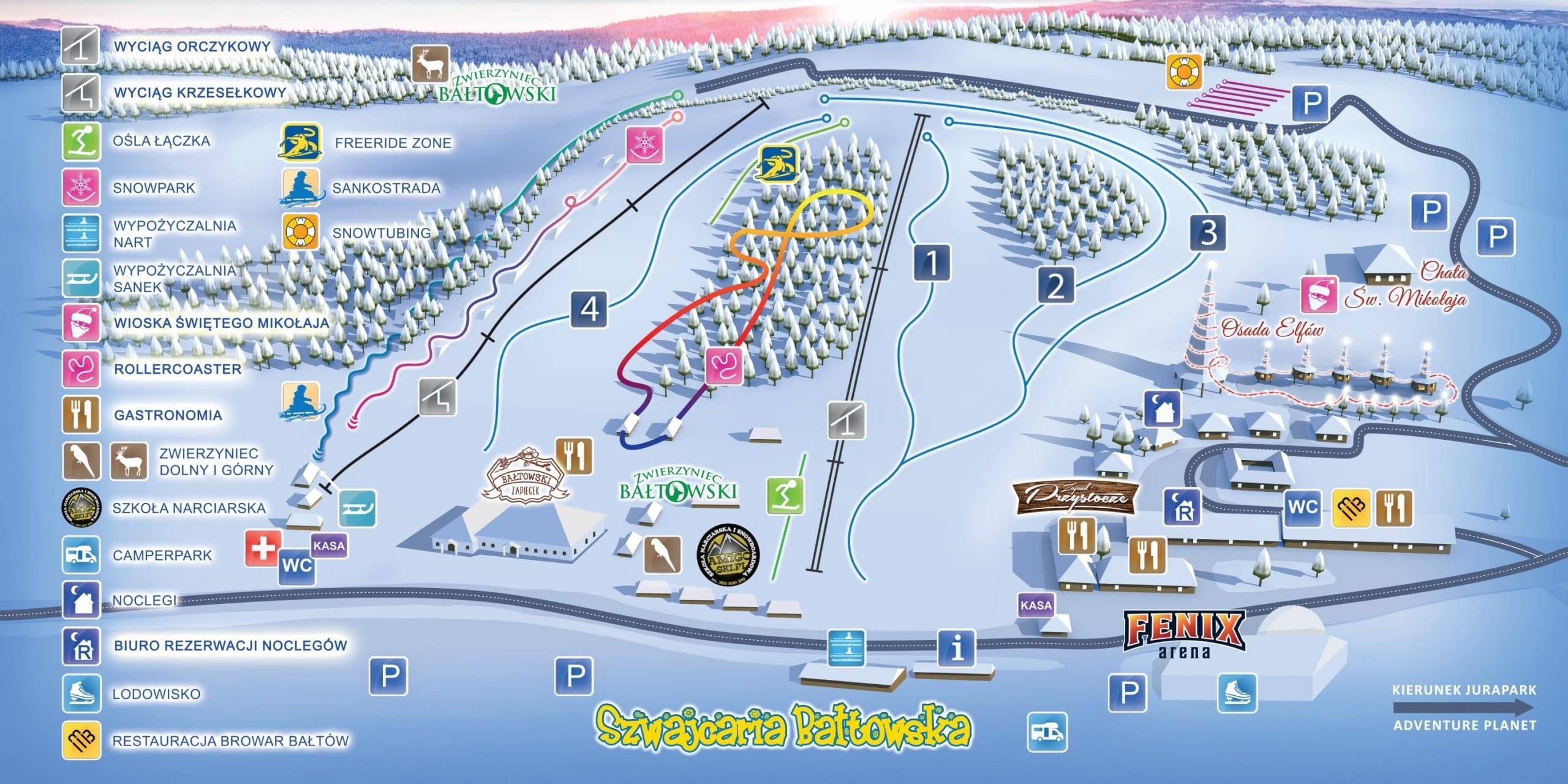 Szwajcaria Bałtowska trail map