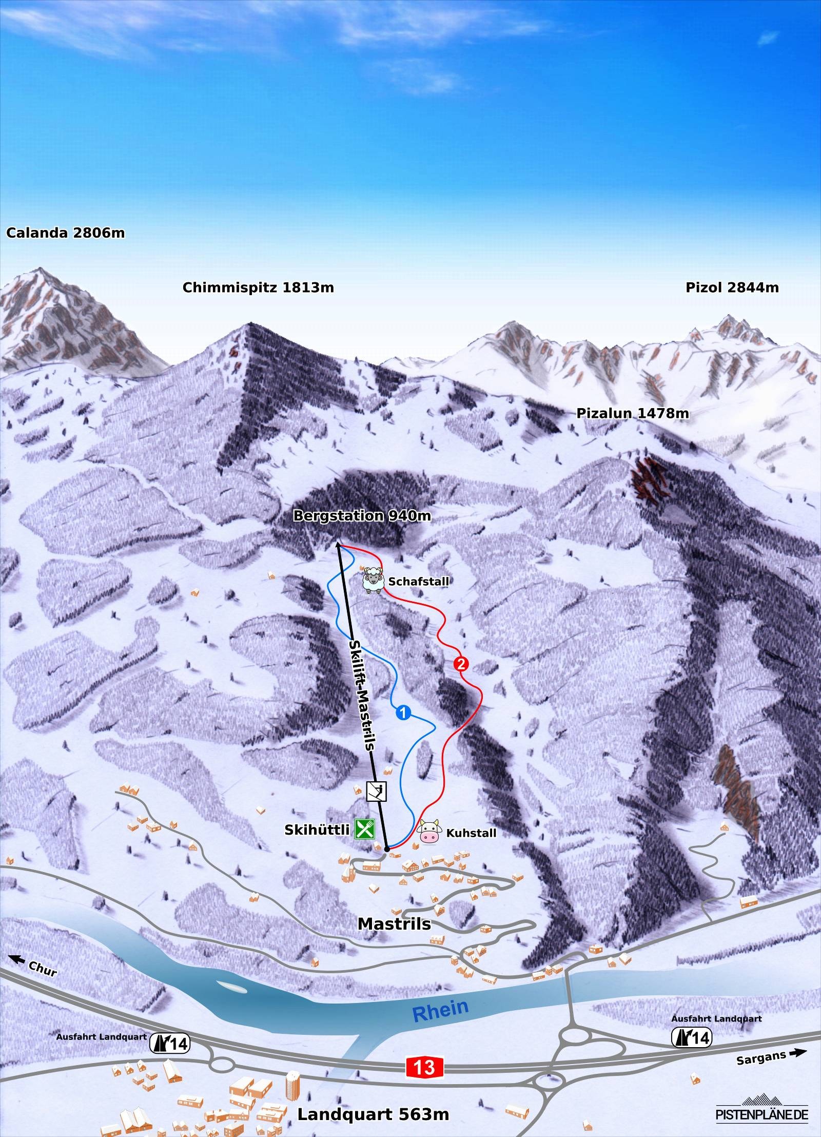 Mastrils trail map
