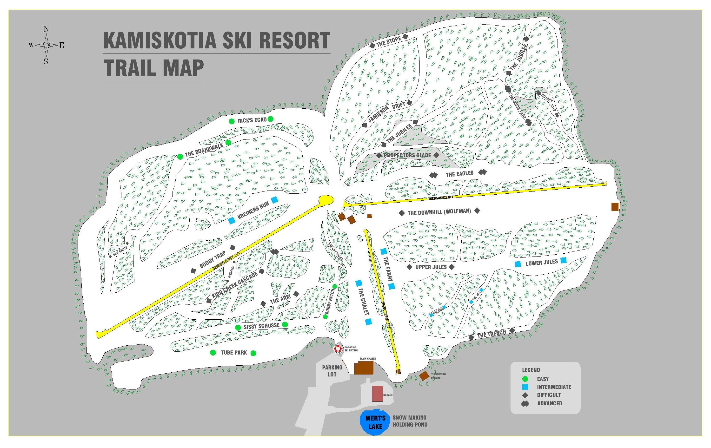 Mount Jamieson – Timmins trail map