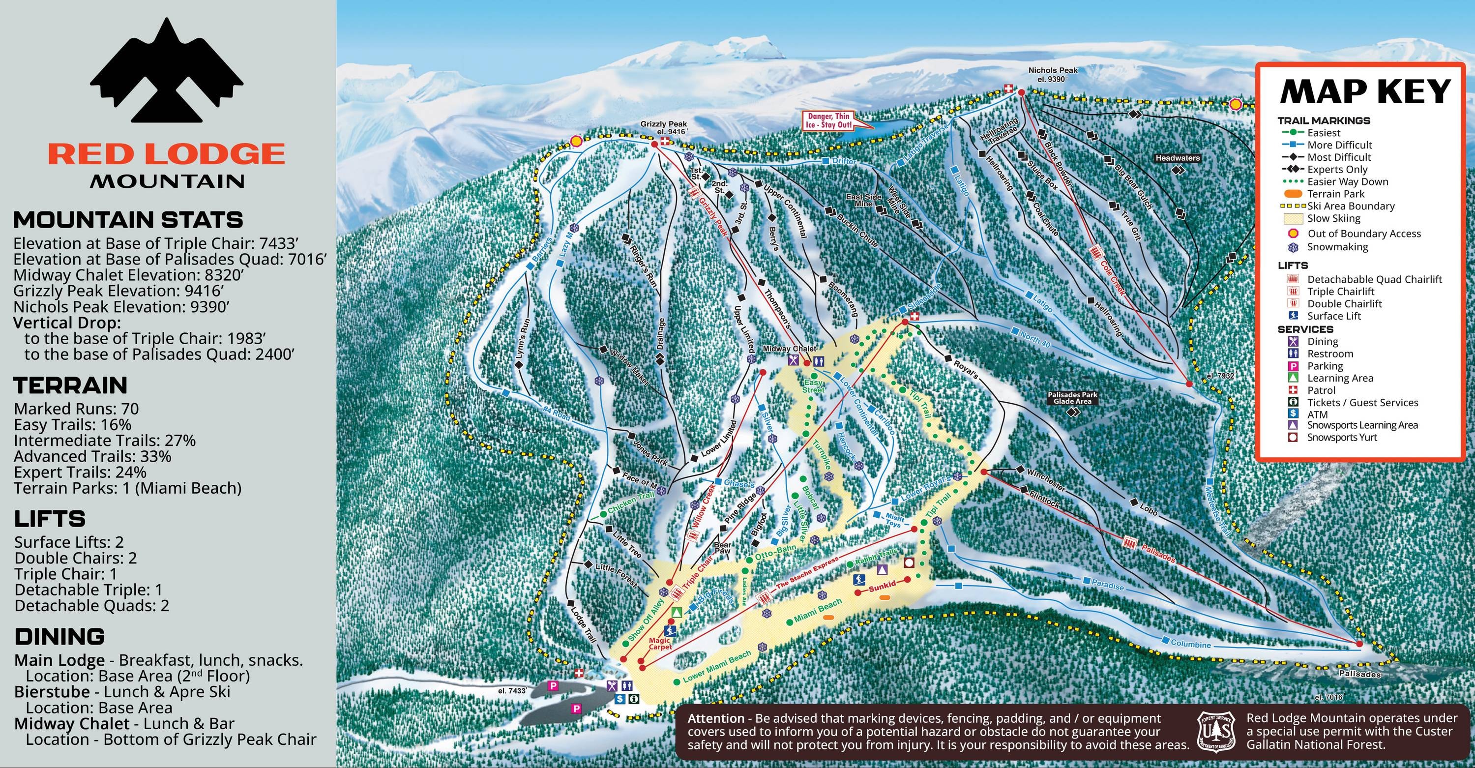 Red Lodge Mountain trail map