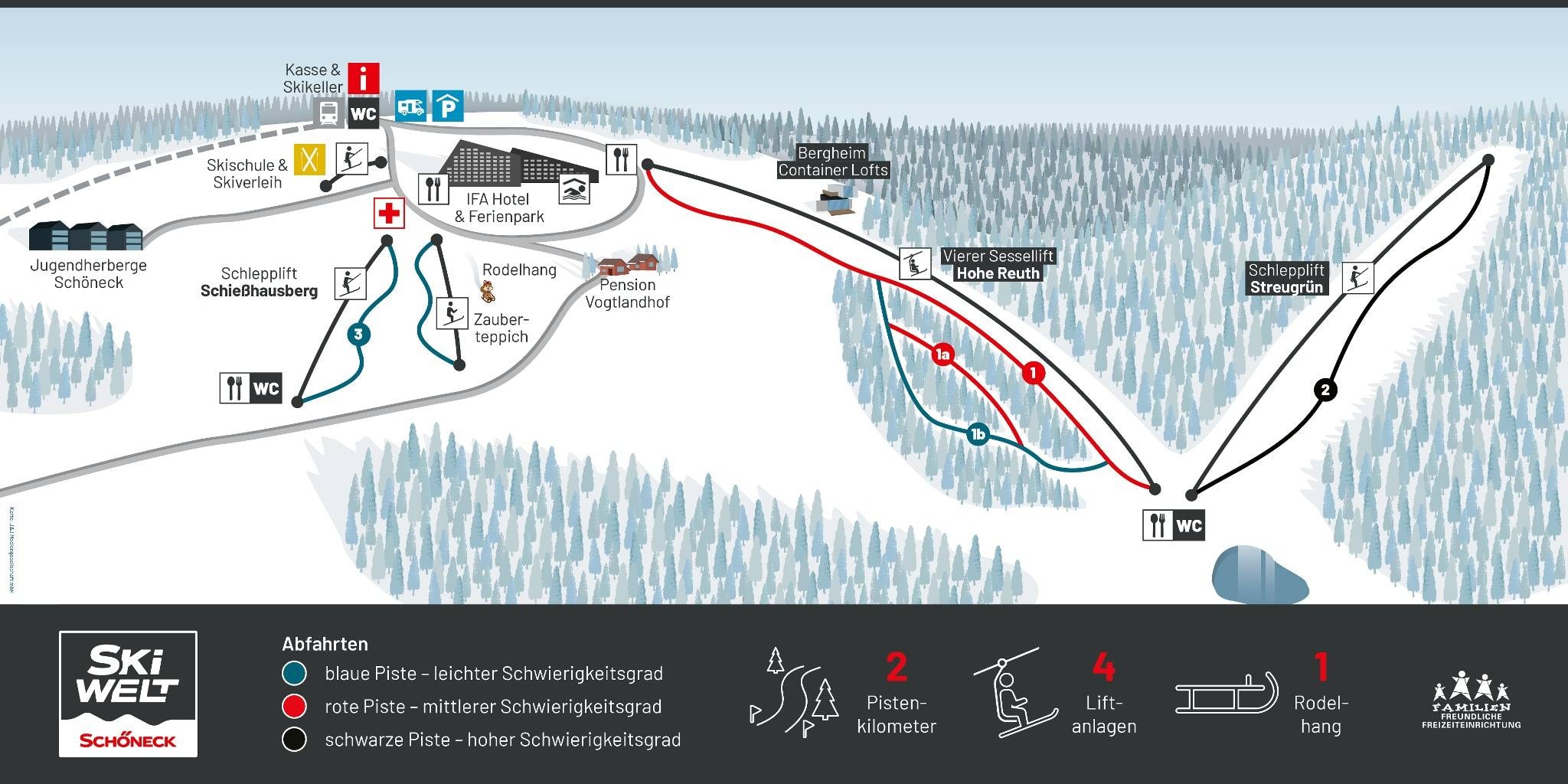 Schöneck (Skiwelt) trail map