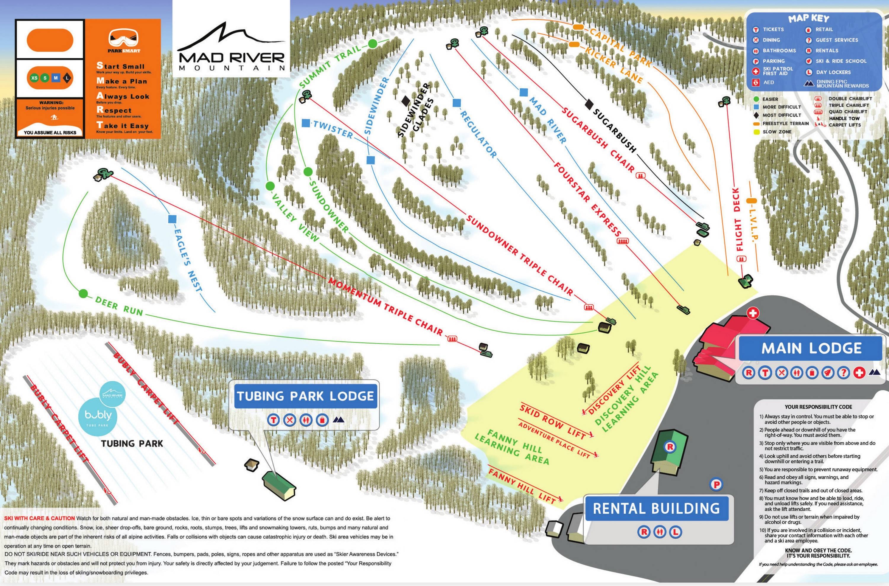 Mad River Mountain trail map