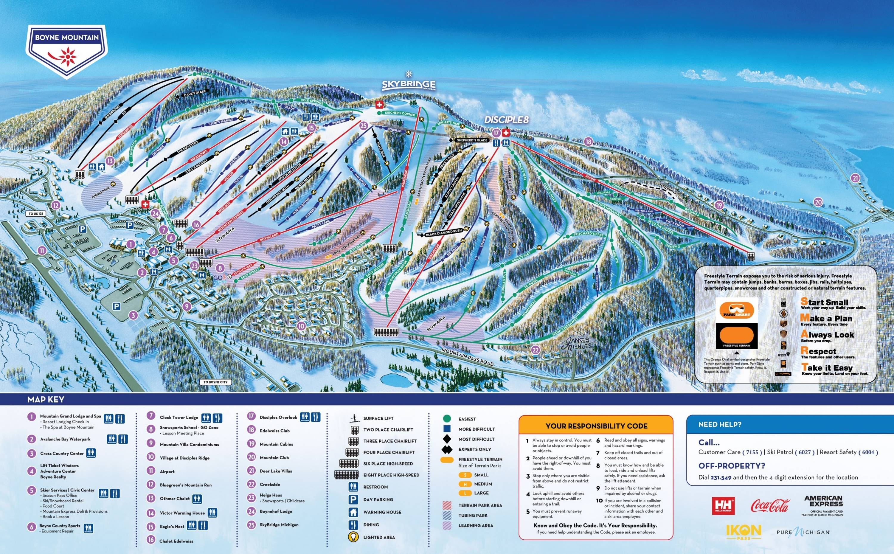 Boyne Mountain trail map