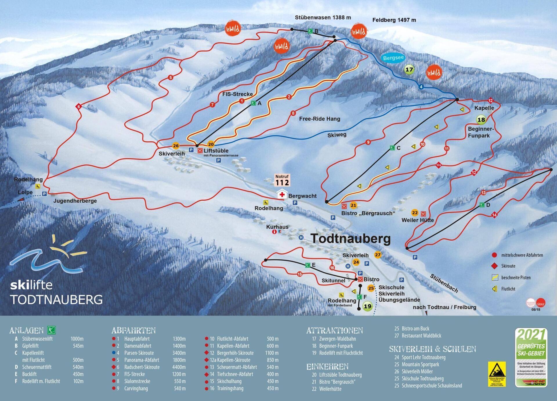 Todtnauberg trail map