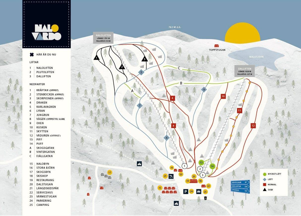 Nalovardo trail map