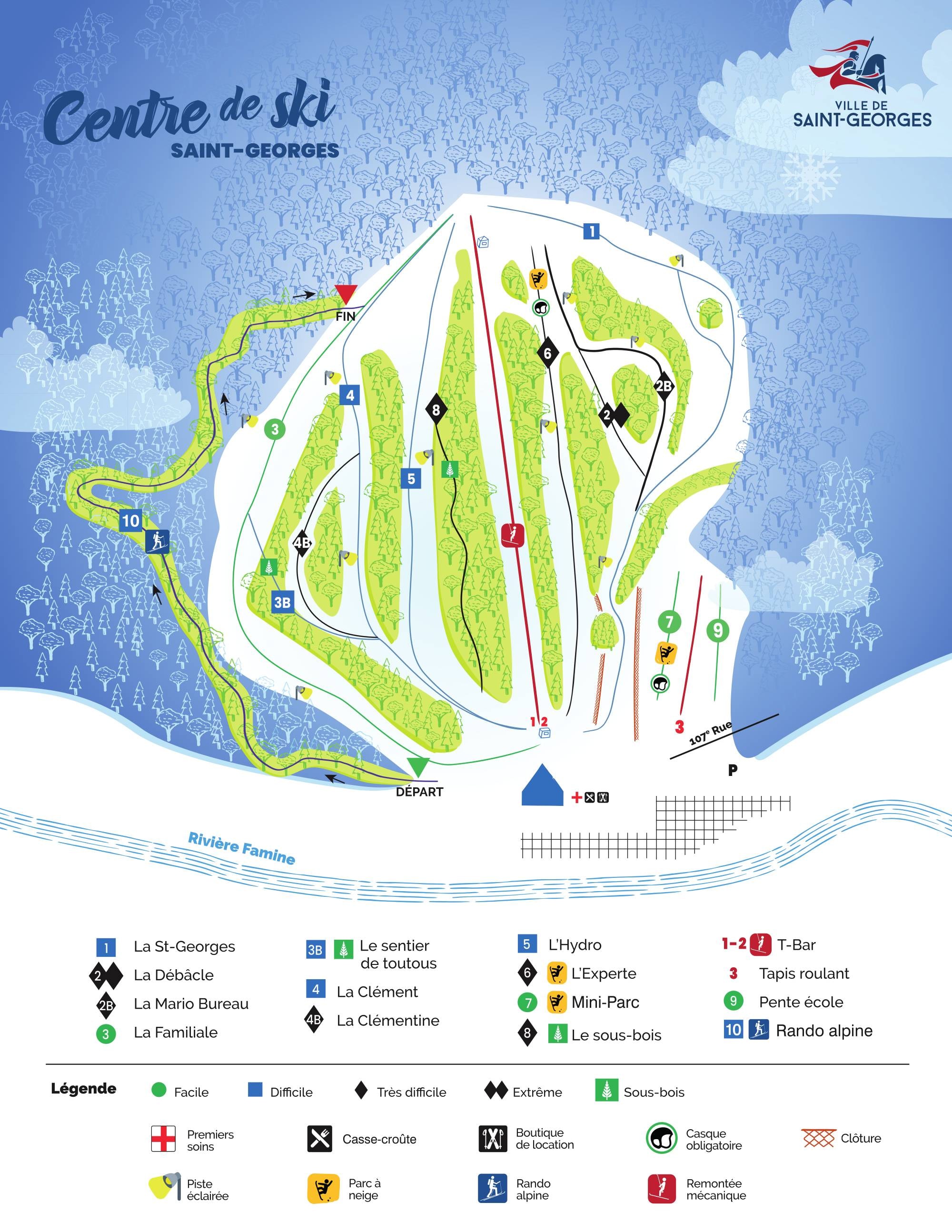 Saint-Georges trail map