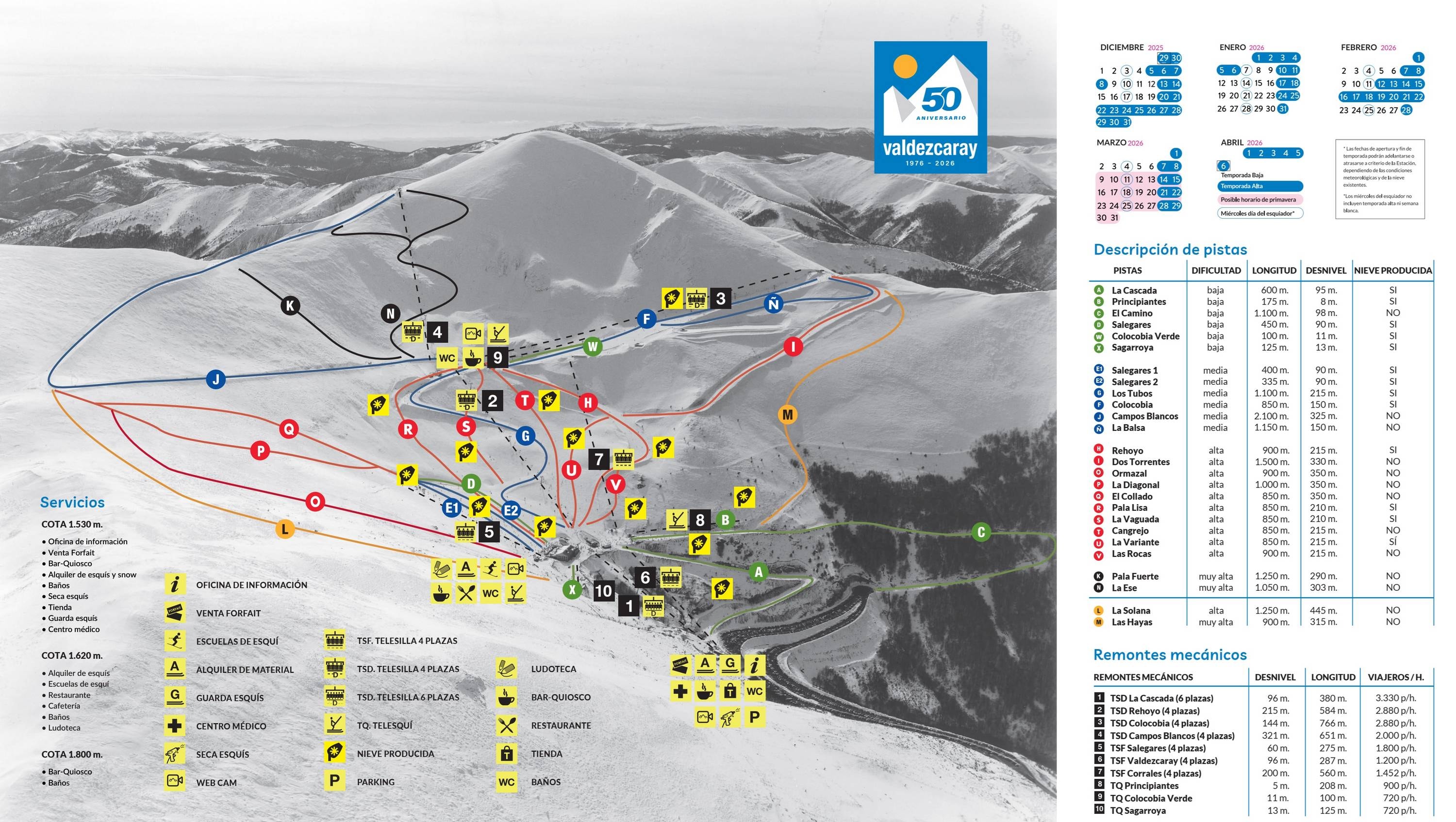 Valdezcaray trail map