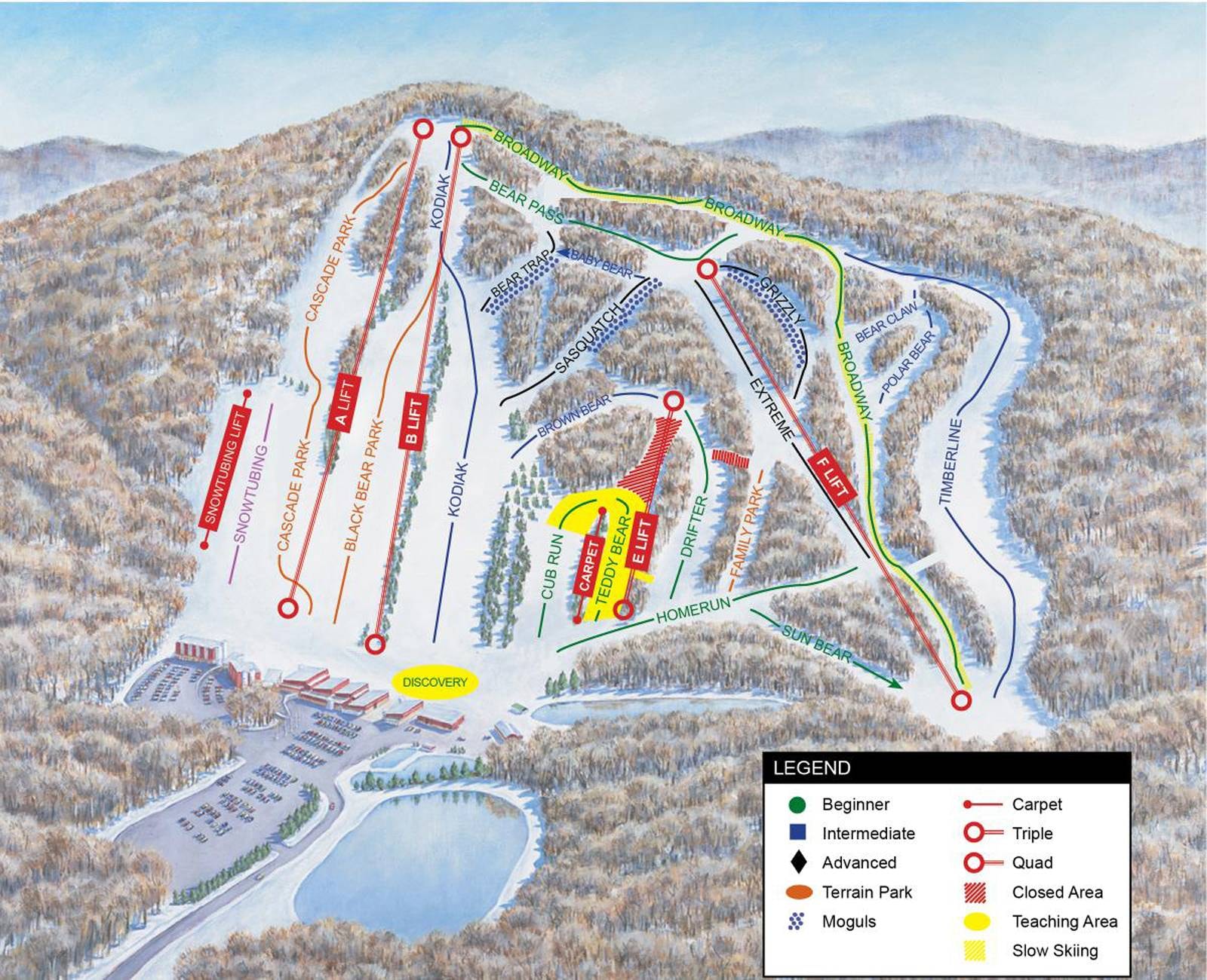 Bear Creek Mountain Resort trail map