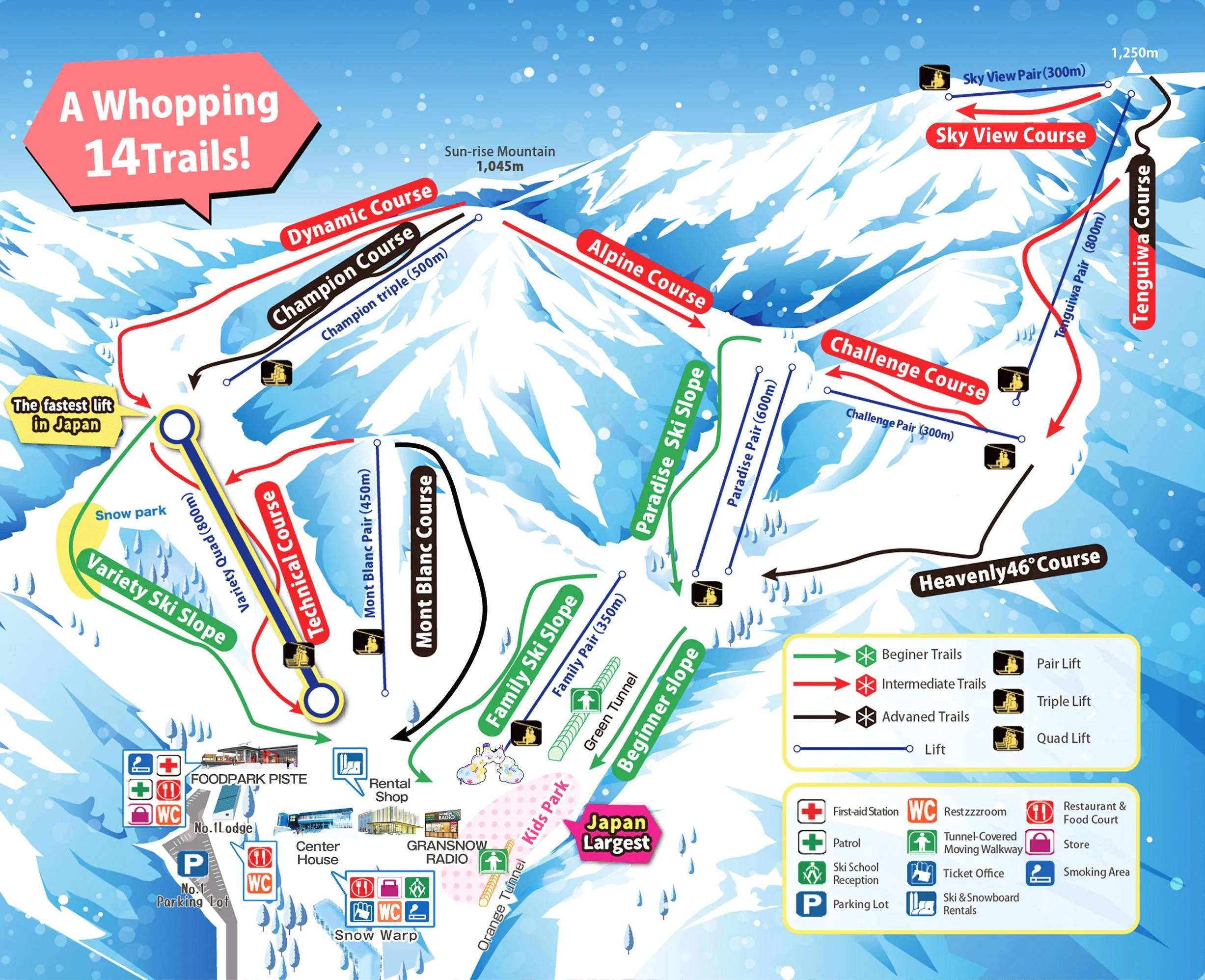 Okuibuki trail map