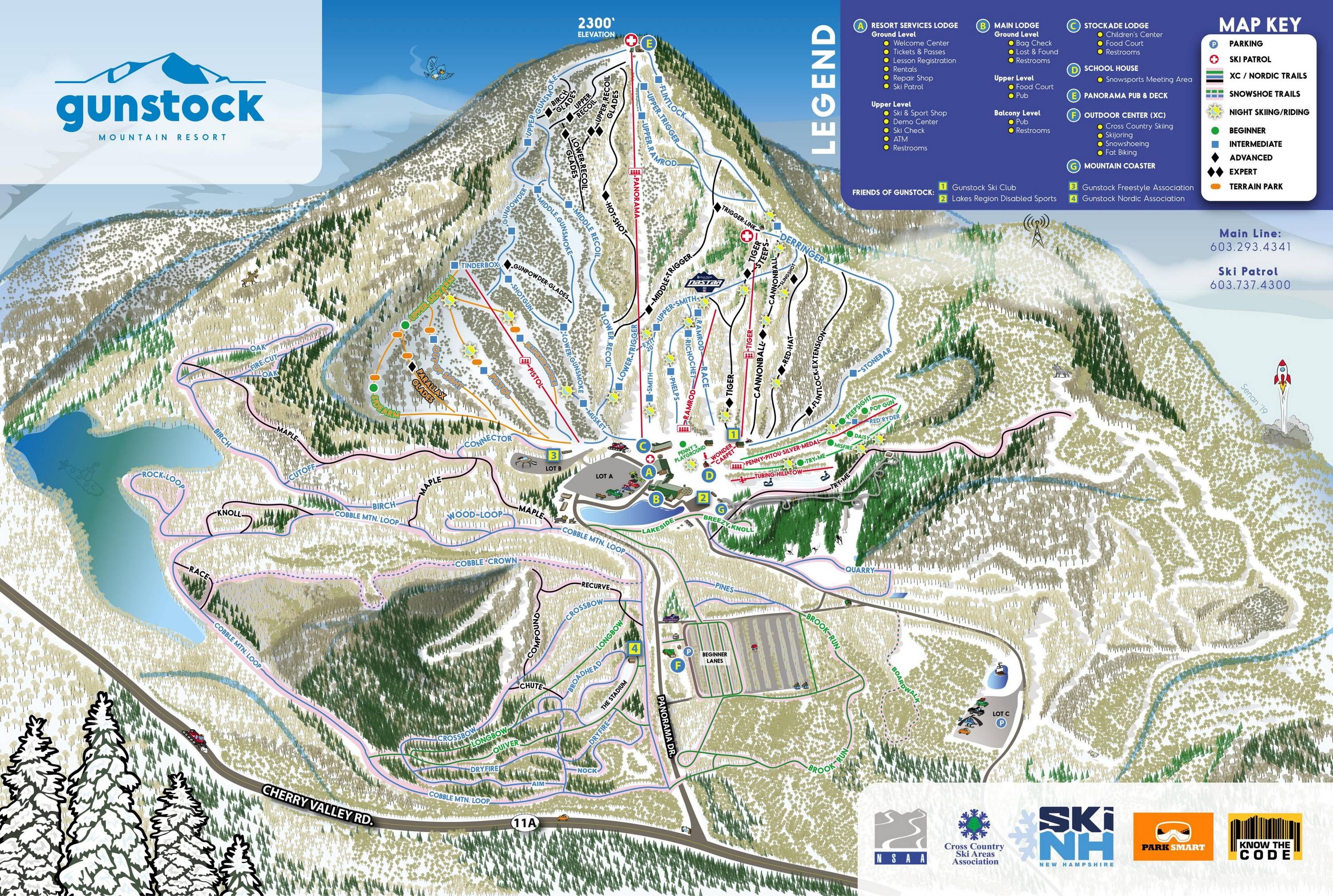 Gunstock trail map